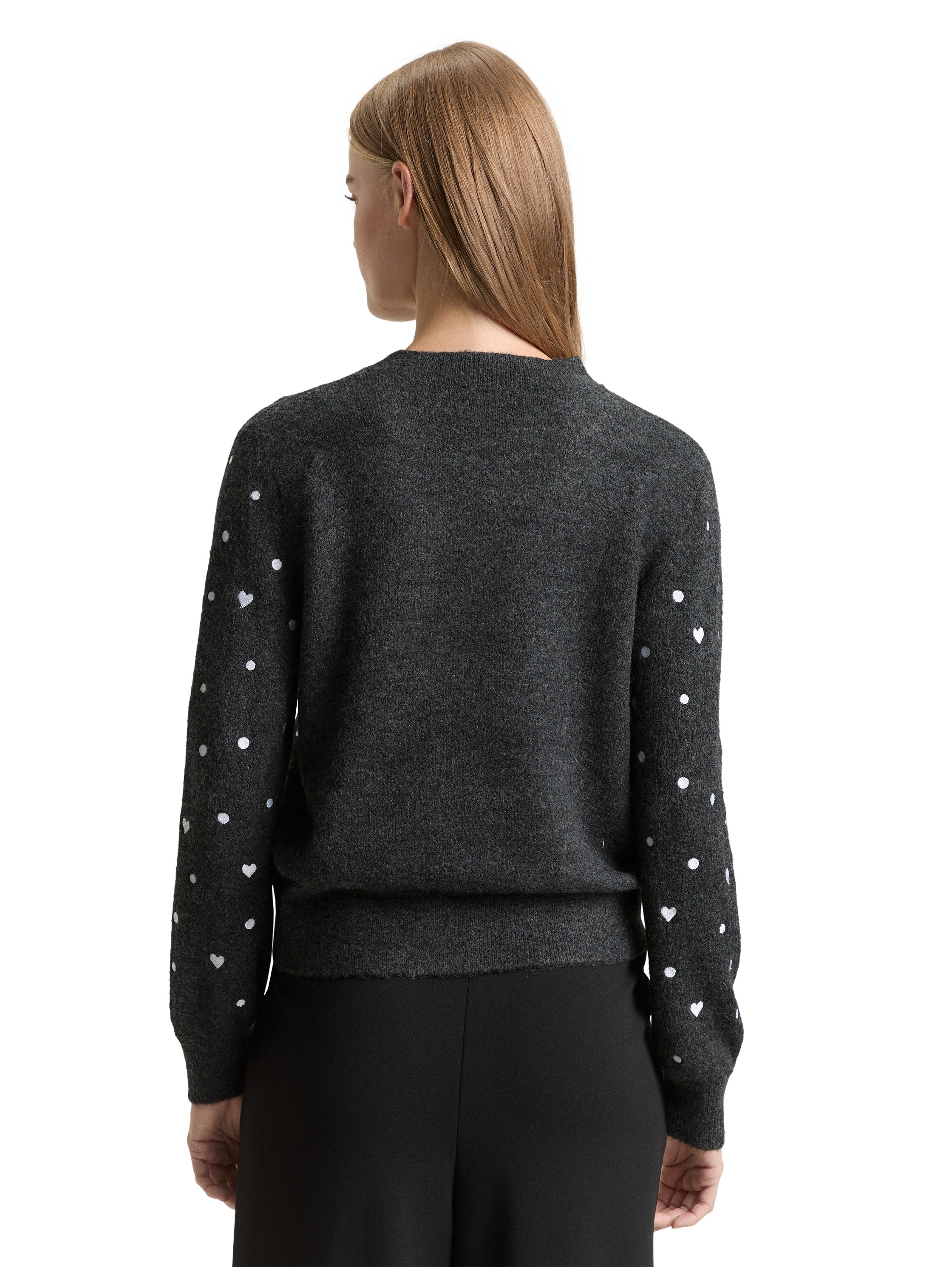 TOM TAILOR Denim Strickpullover mit Stickereien günstig online kaufen