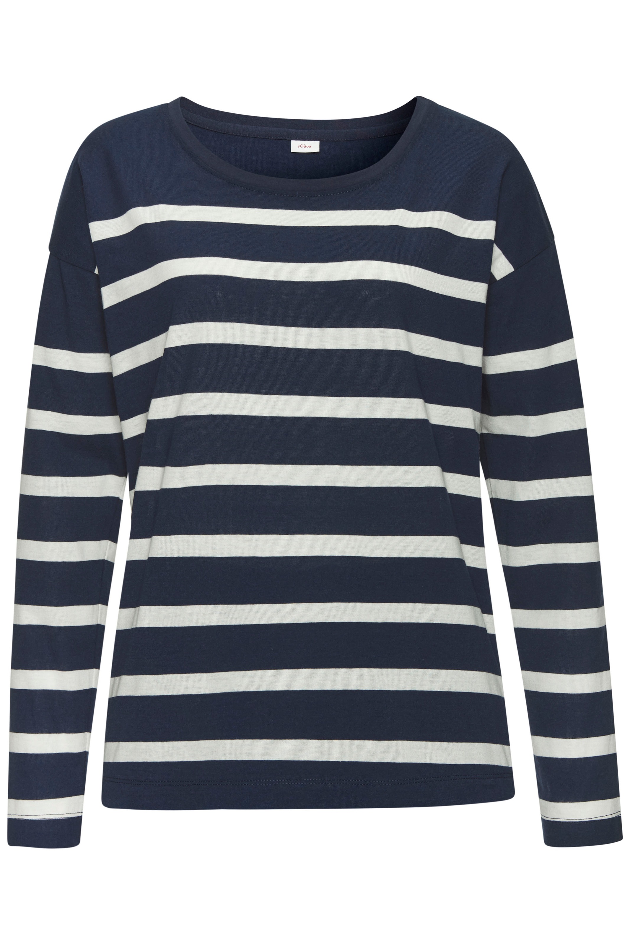 s.Oliver Pyjama 2-teilig, 2 mit garngefärbten Streifen im Oberteil günstig online kaufen