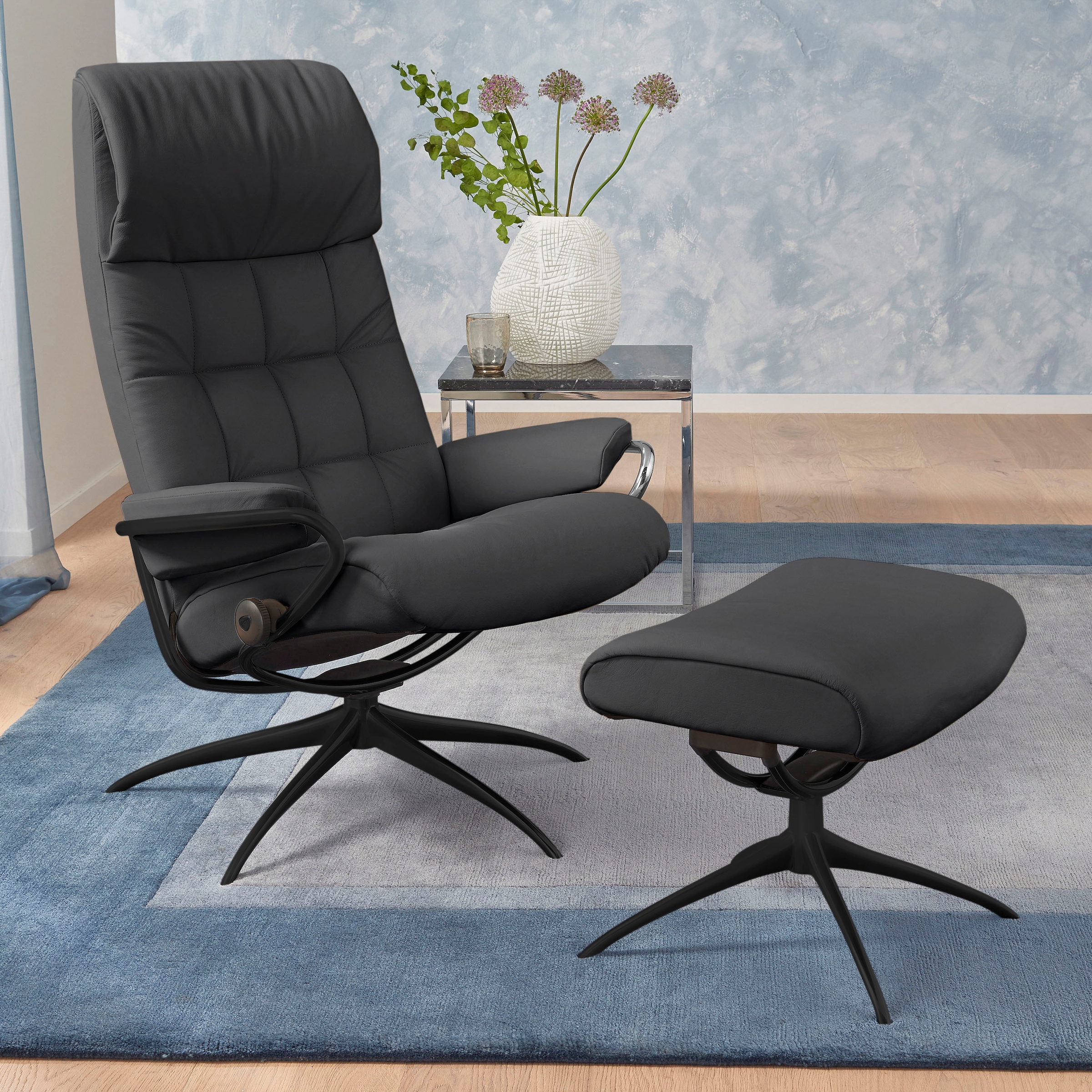 Stressless Relaxsessel "London", (Set, Relaxsessel mit Hocker), mit Hocker, günstig online kaufen