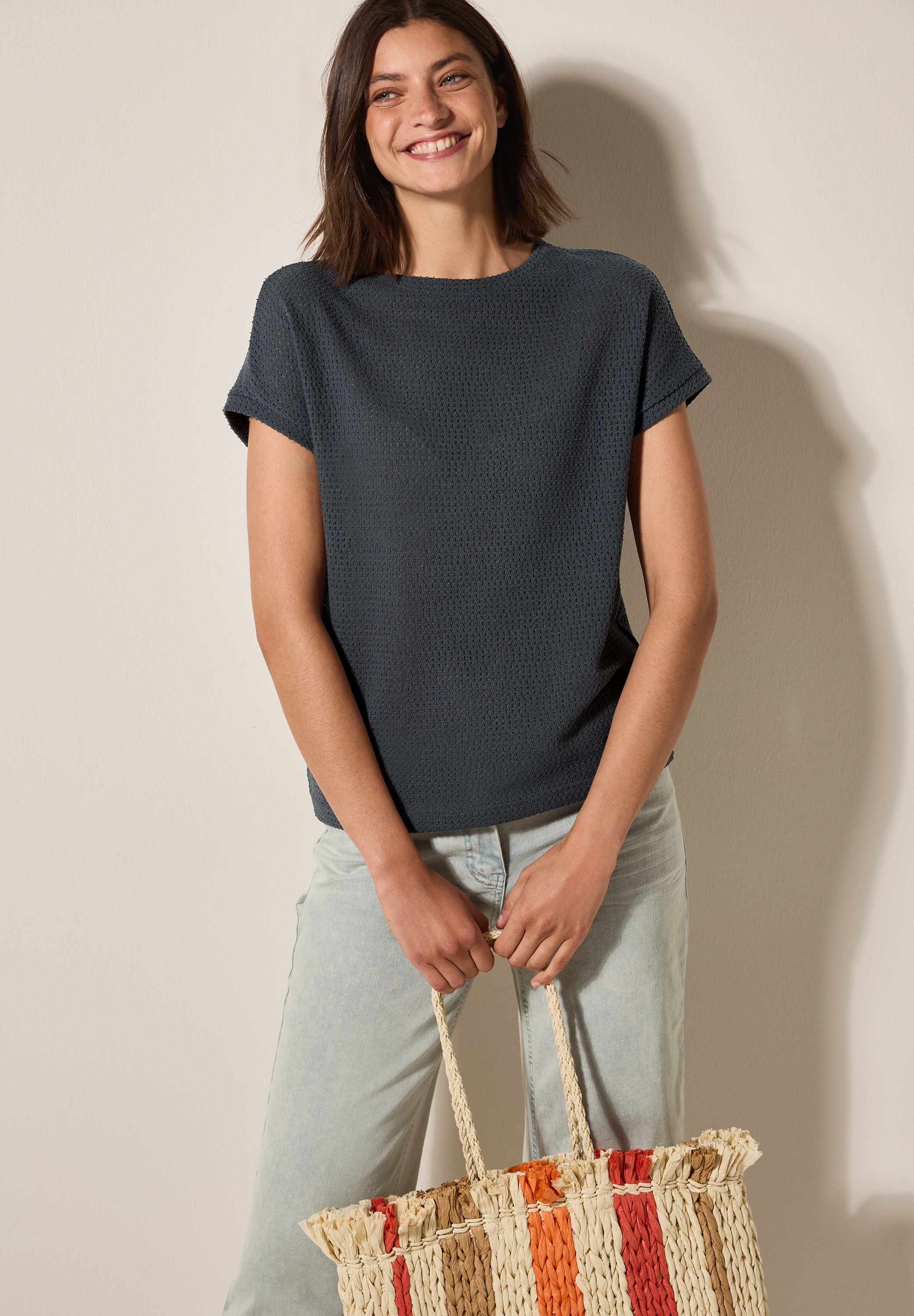 Cecil T-Shirt, in luftiger Strick-Optik