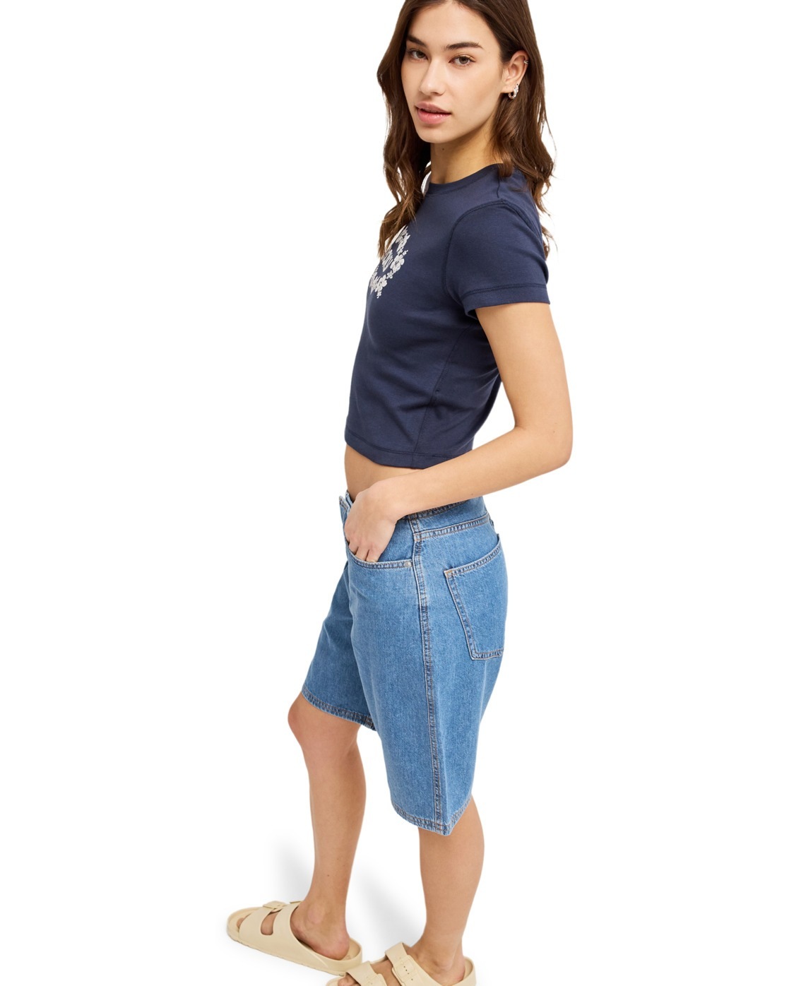 Roxy Sea You Later Women's T-Shirt Blue Size L 5