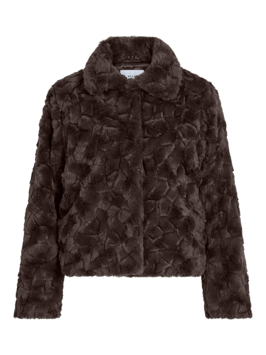 Vila Kurzjacke »VIDORTE NEW L/S JACKET/PB« Aus Kunstfell mit Knopfleiste