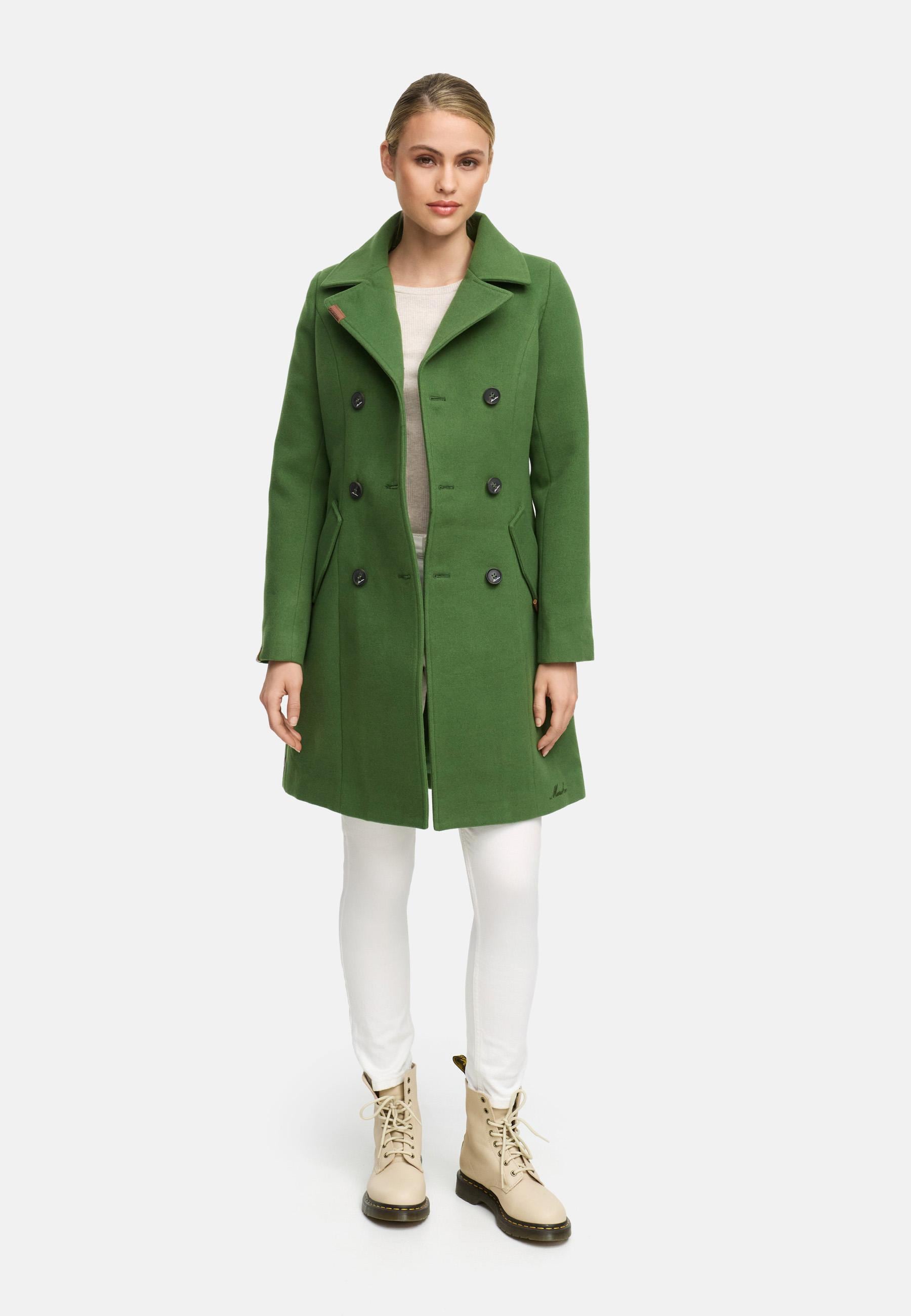 Marikoo Wollmantel »Nanakoo«, edler Damen Trenchcoat in Woll-Optik
