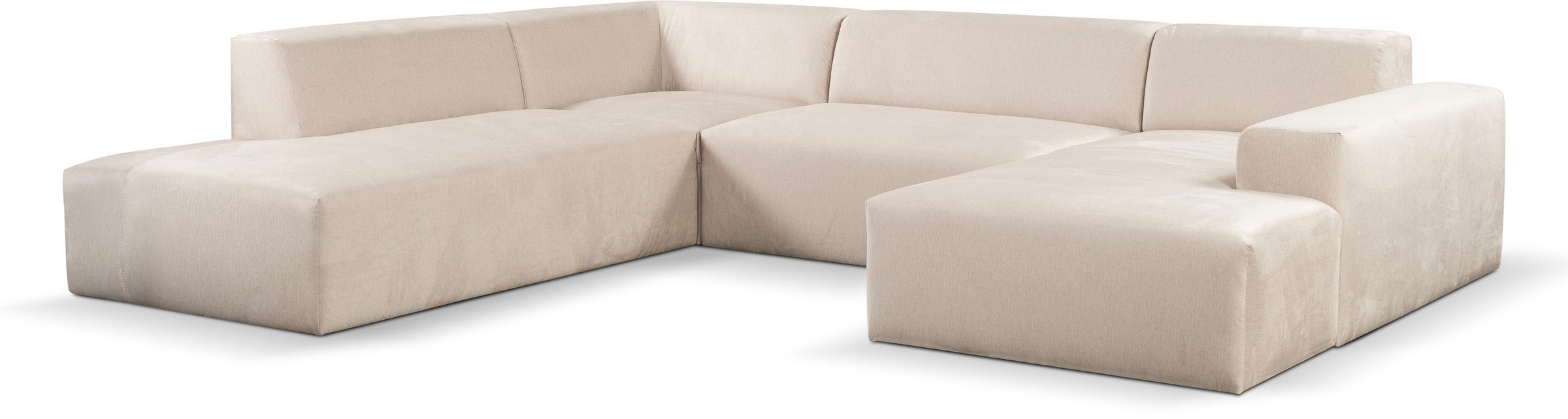 WERK2 Wohnlandschaft »Zeus U-Form«, Curvy Trend Wohnlandschaft mit urbaner Optik auch in weichem Cord