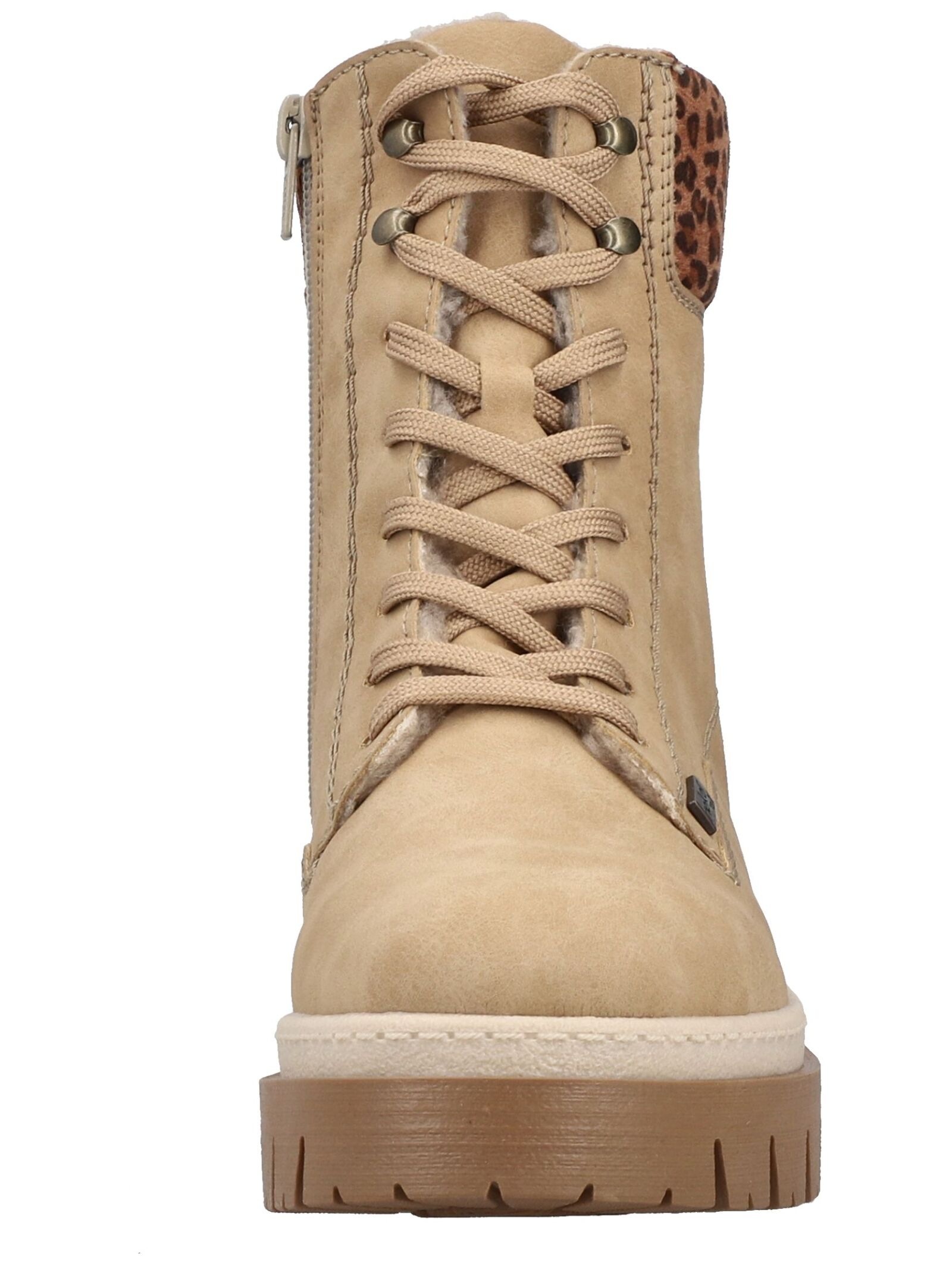Schnürstiefelette RIEKER "Rieker Stiefelette Lederimitat", Damen, Gr. 43, hellbraun, Lederimitat, Schuhe Schnürstiefelette 2