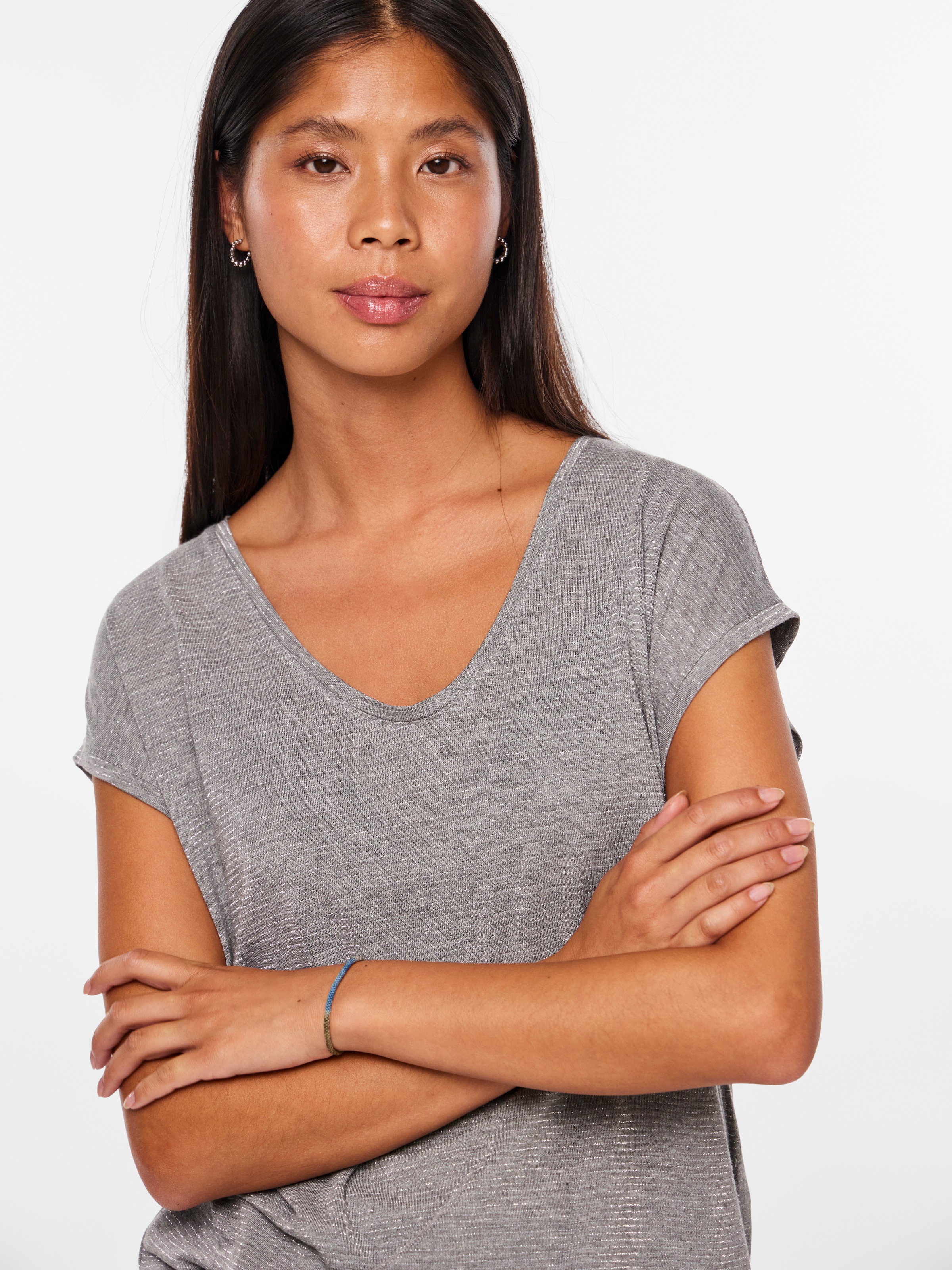 Thumbnail - pieces Kurzarmshirt "PC BILLO" Viskosemischung, loose fit