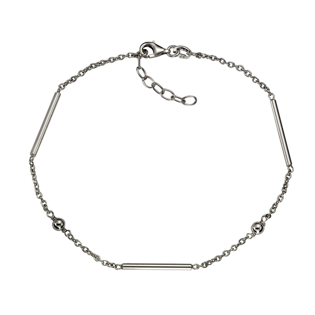 Zeeme Fußkette »925/- Sterling Silber rhodiniert 23cm«