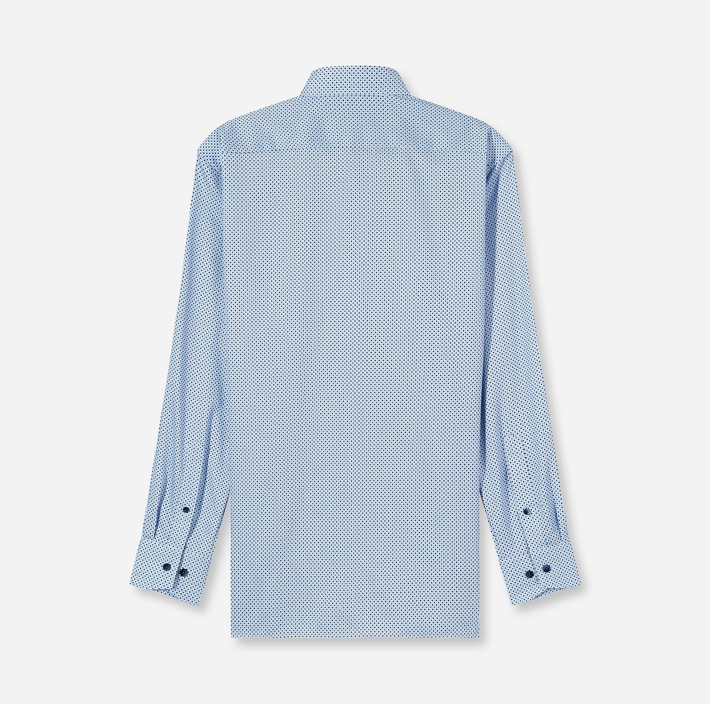 Langarmhemd OLYMP "Luxor", Herren, Gr. 41, N-Gr, bleu, Web, Obermaterial: 100% Baumwolle, normal, 2-Knopf-Manschette, Hemden, fein gemustert, Businesshemd, modern fit, New Kentkragen 3