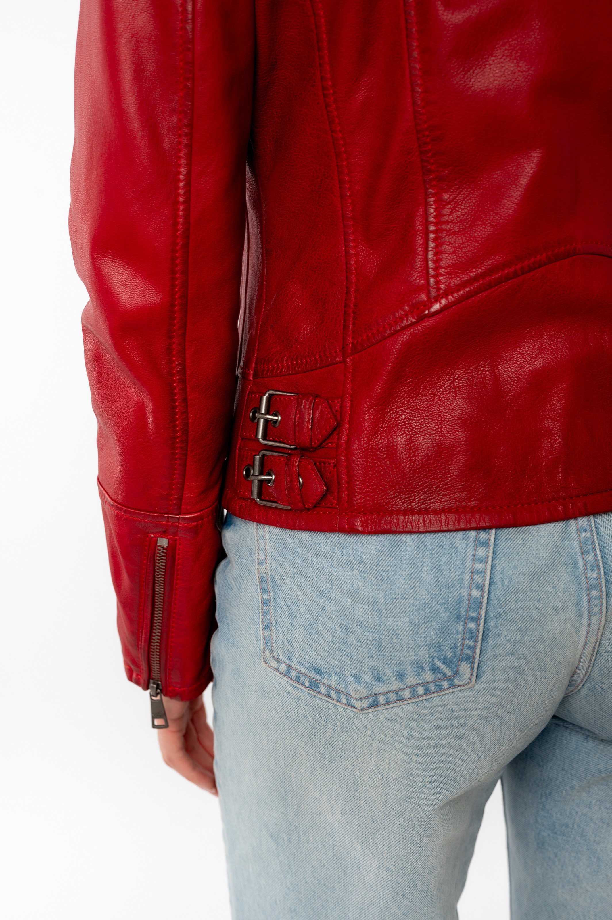 Mauritius Lederjacke »NOLA«, mit Kapuze, Two-in-One Style - mit abnehmbarer Jersey-Kapuze
