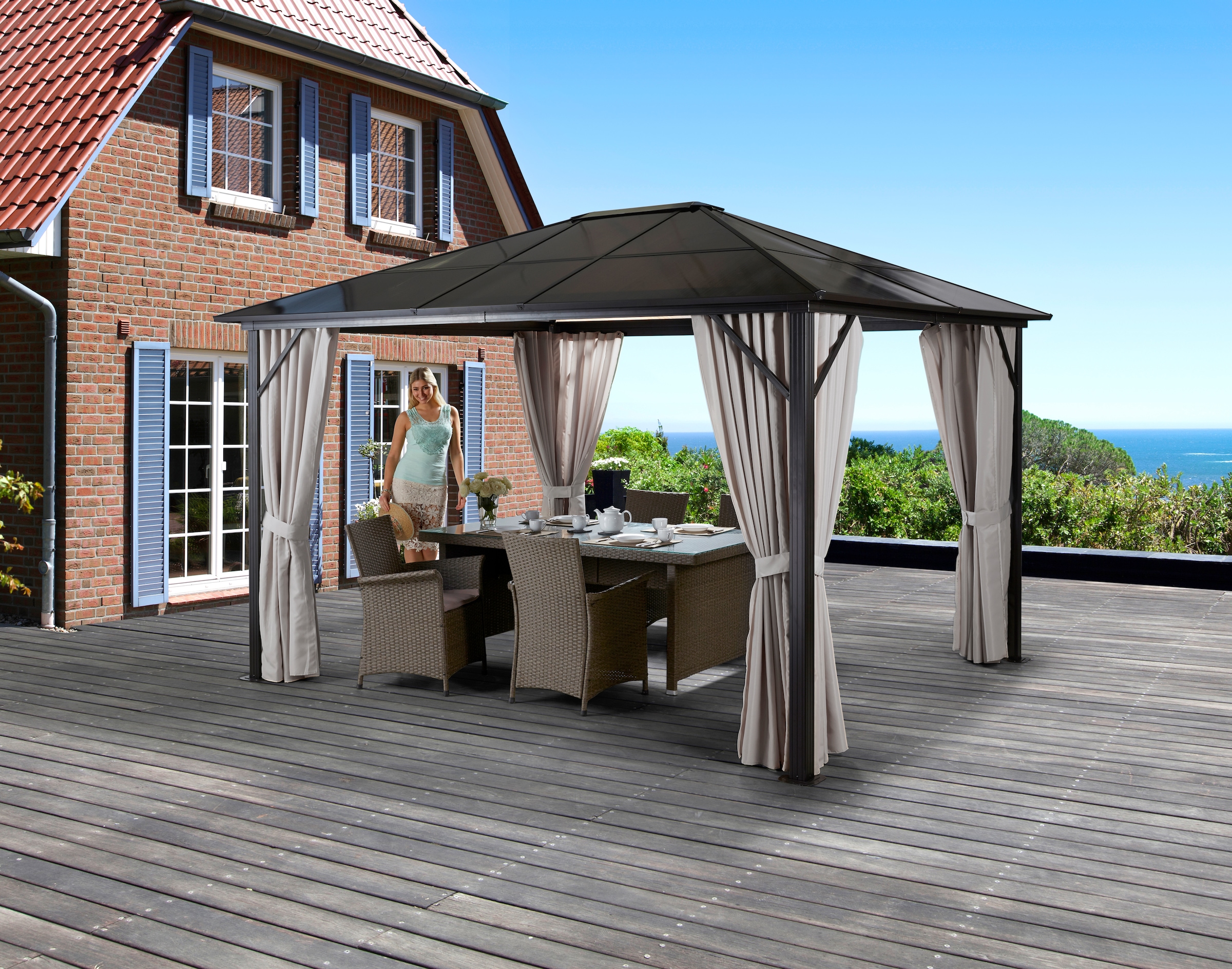 KONIFERA Pavillon "Aruba", (Set), BxT: 300x400 cm, Aluminiumgestell günstig online kaufen