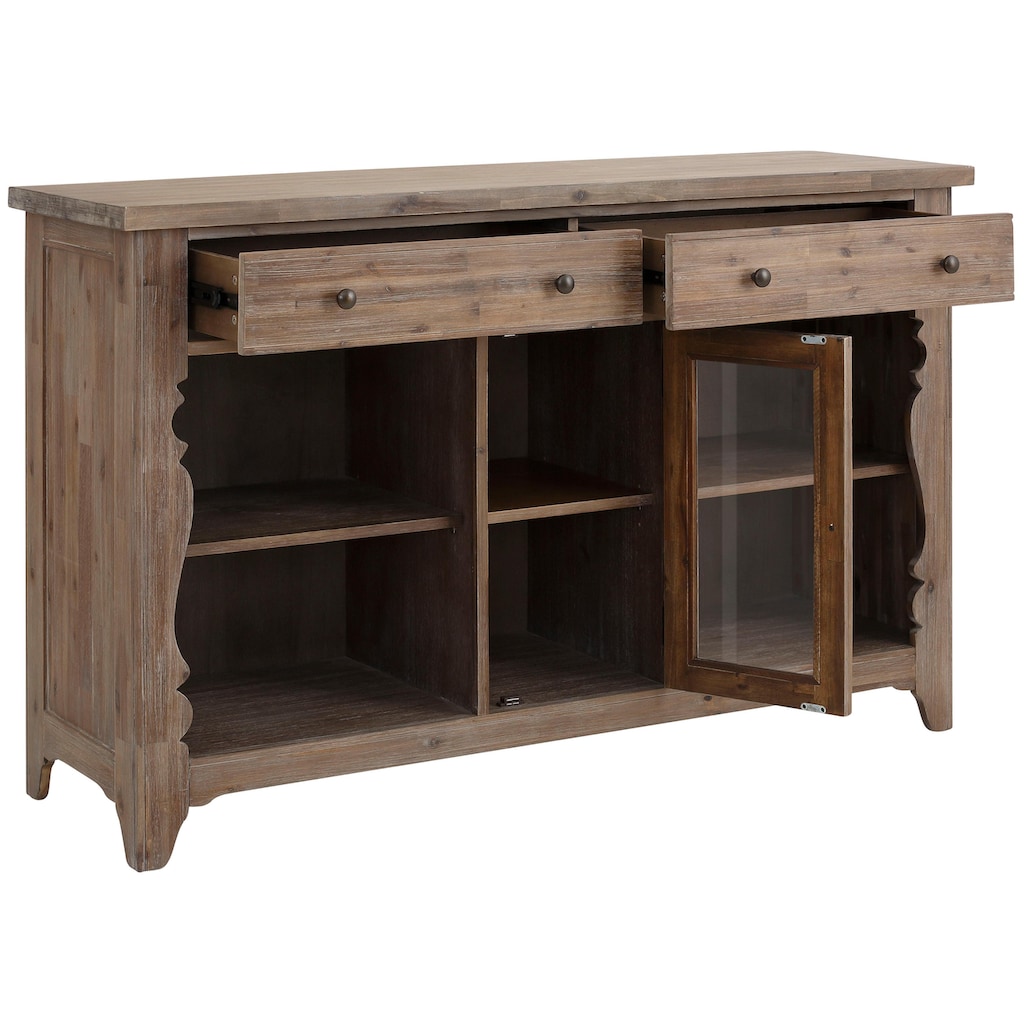 Home affaire Sideboard »Magnolia«, im rustikalem Flair, aus massivem Akazienholz