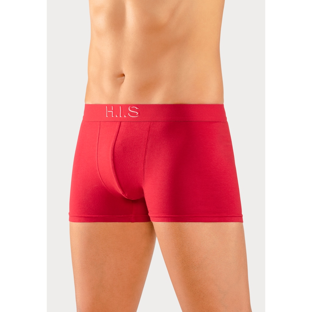 H.I.S Boxer, (Packung, 5 St.), Logo Webbund mit 3D Effekt