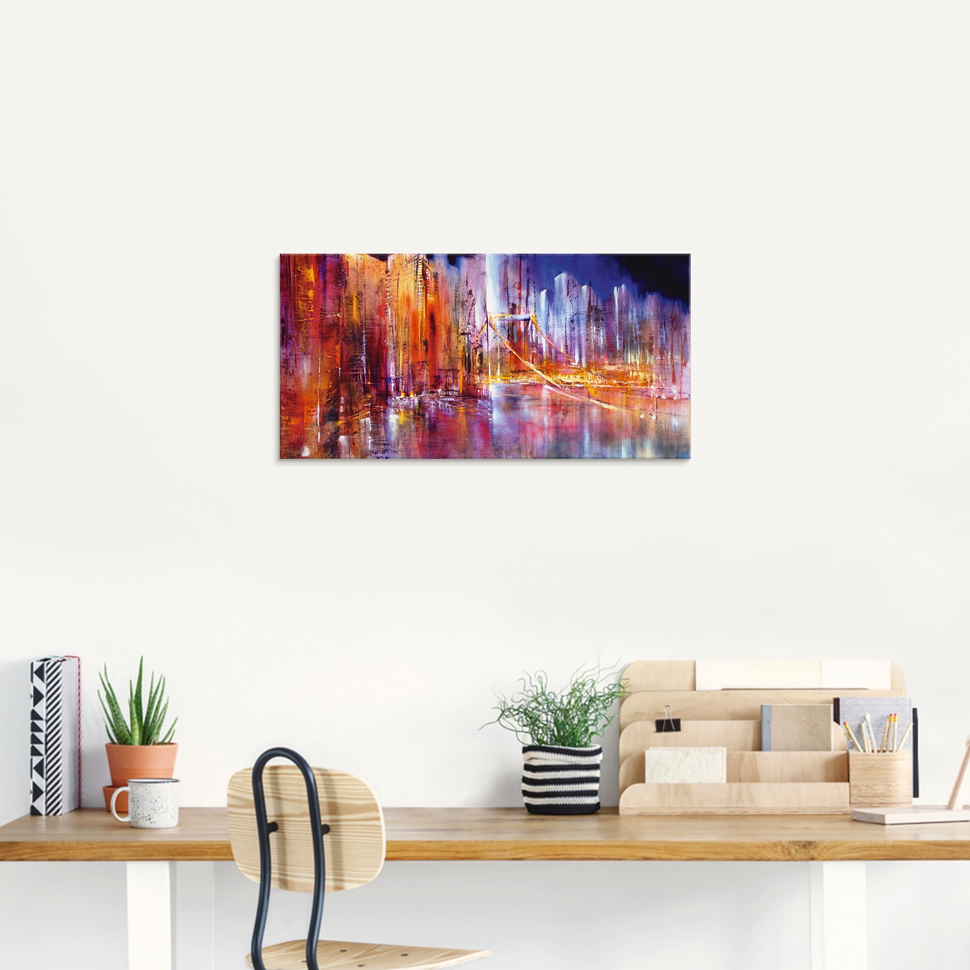 Artland Glasbild "Stadtansicht II" Brücken 1 Stk. tlg. in verschiedenen Grö günstig online kaufen