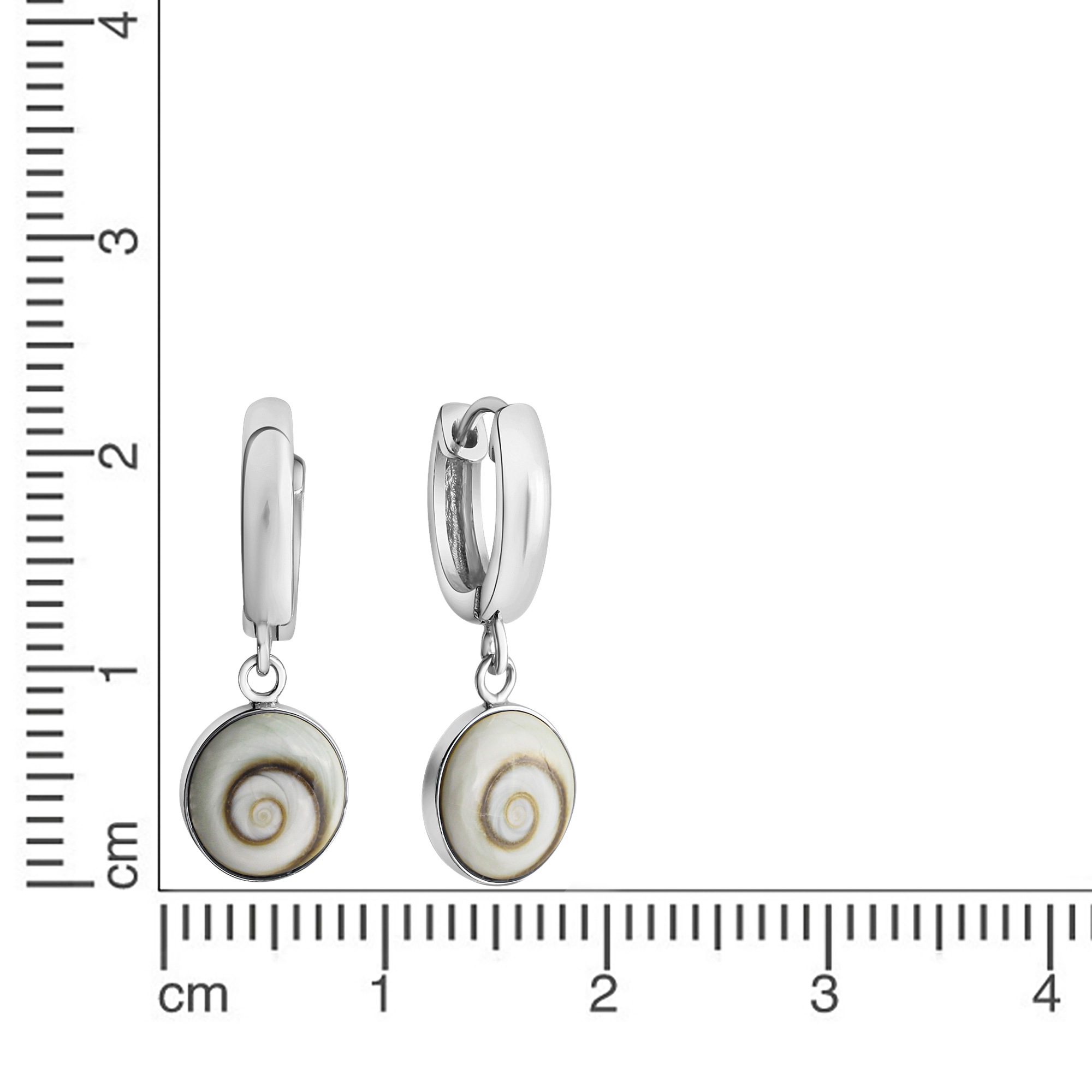 Vivance Paar Ohrhänger »925/-Sterling Silber rhodiniert Muschel«