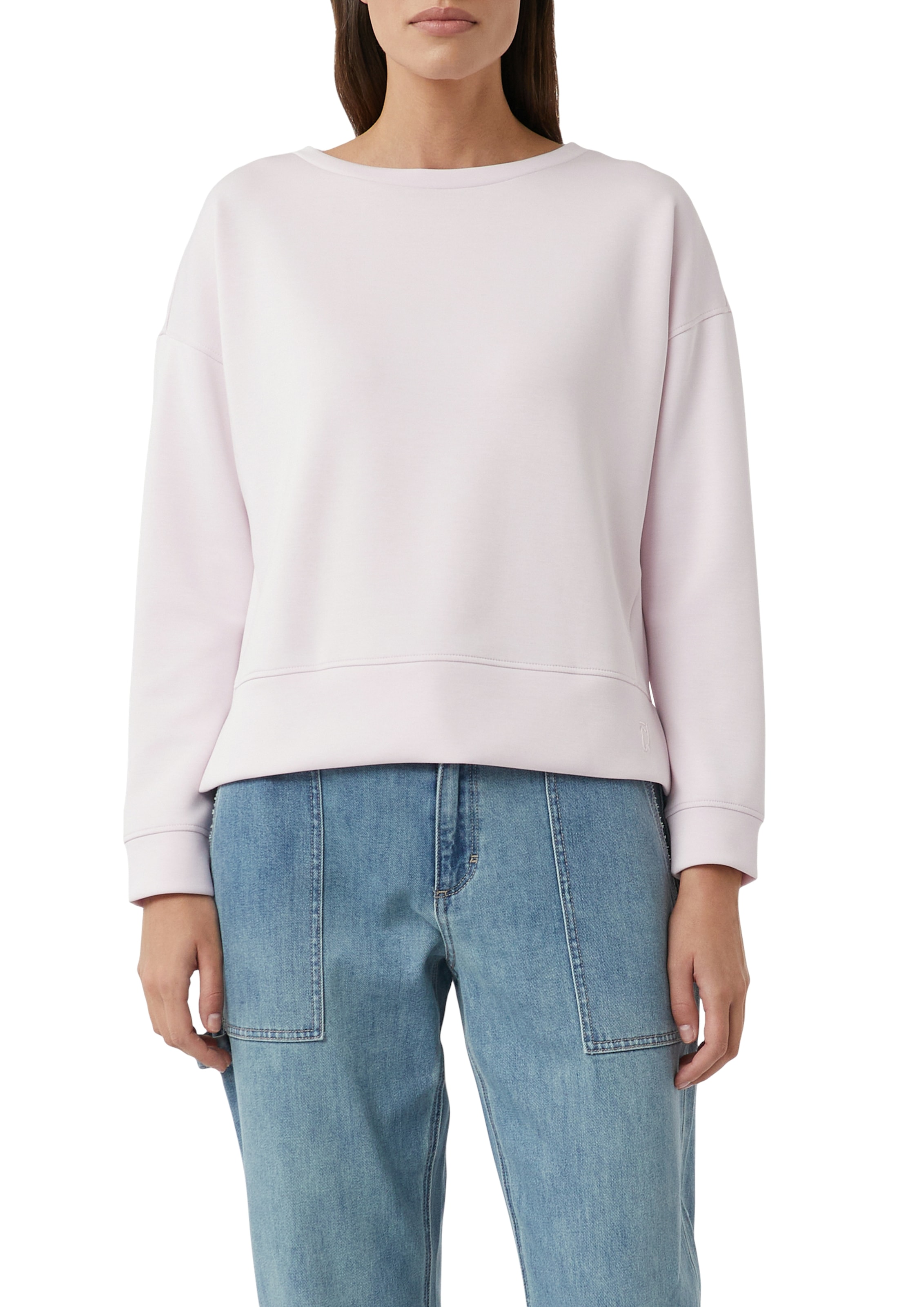 comma casual identity Sweatshirt, unifarben, casual, relaxed fit, Materialm günstig online kaufen