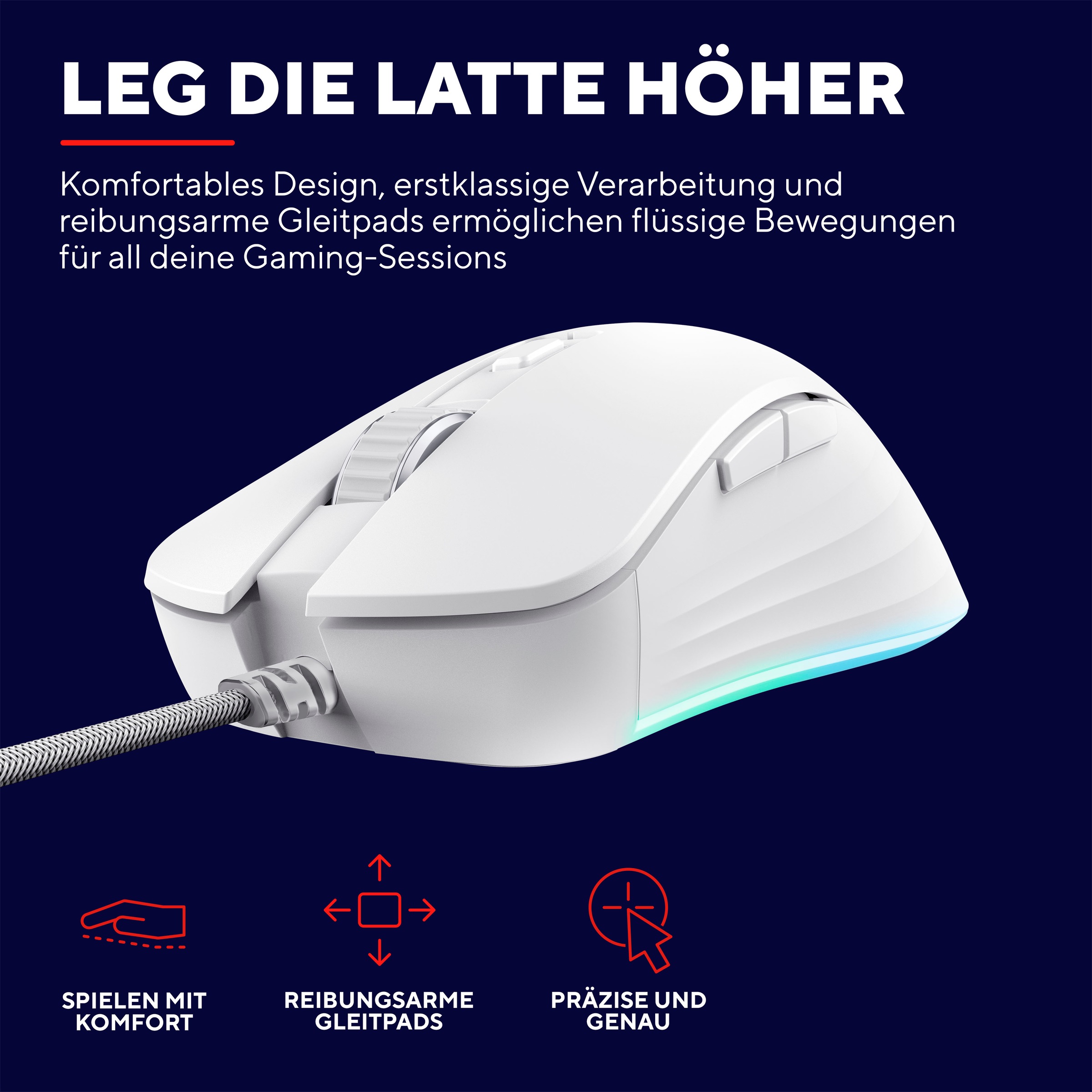 Trust Gaming-Maus »GXT924W Ybar+«, kabelgebunden