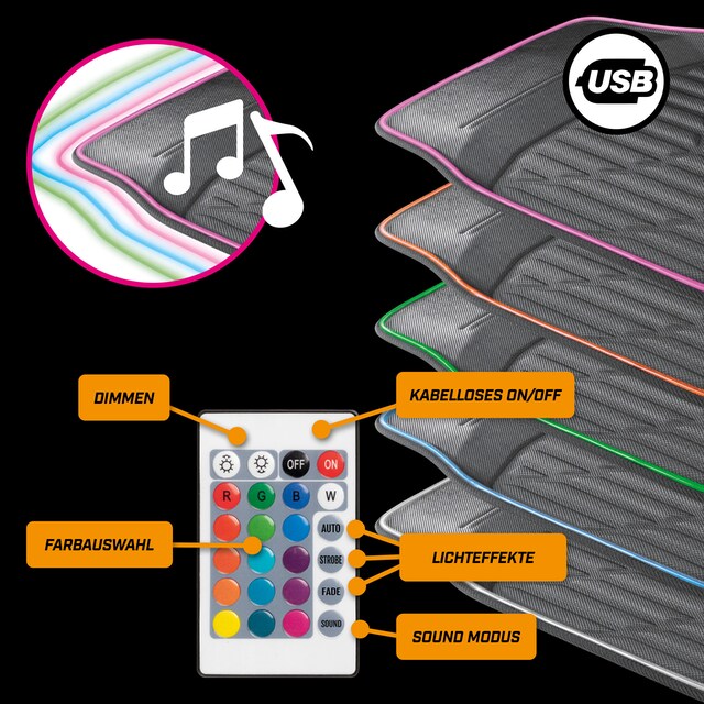 CarComfort Auto-Fußmatten »LED Glow«, (Set, 2 St.), mit verschiedener  Farbauswahl online bestellen | BAUR