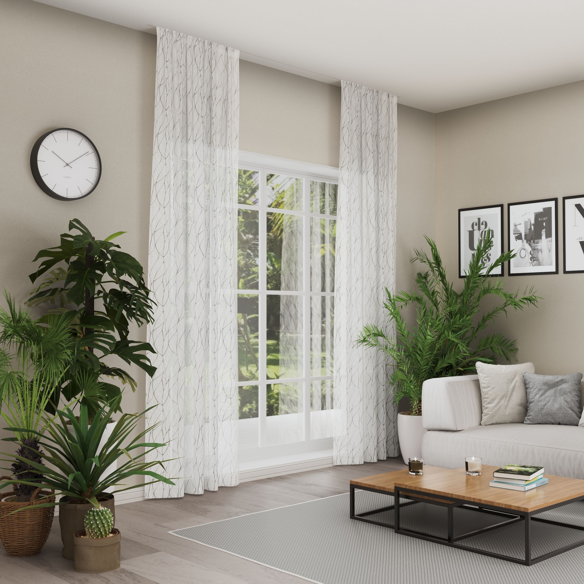 Neutex for you! Vorhang »LISKA« Multifunktionsband 1 Stk. tlg. Moderner Druck im Scandi-Look