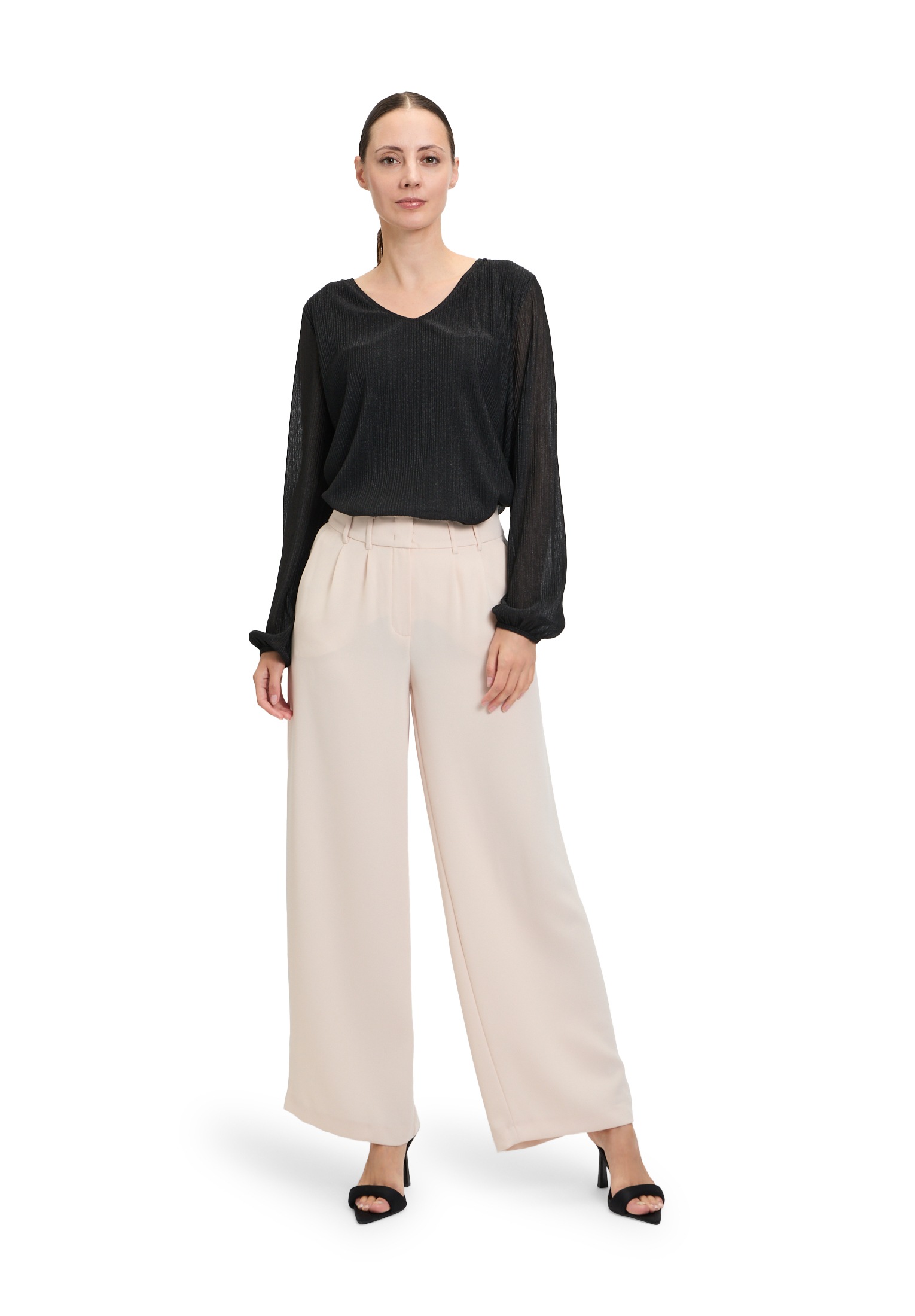 Betty&Co Kurzarmshirt »Betty & Co Blusenshirt mit Lurexfaden«, (1 tlg.), Glitzer