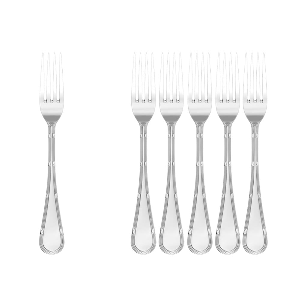 Villeroy & Boch Tafelgabel "Tafelgabel Kreuzband Septfontaines 203 mm 6er Set silber" Spülmaschinenfest