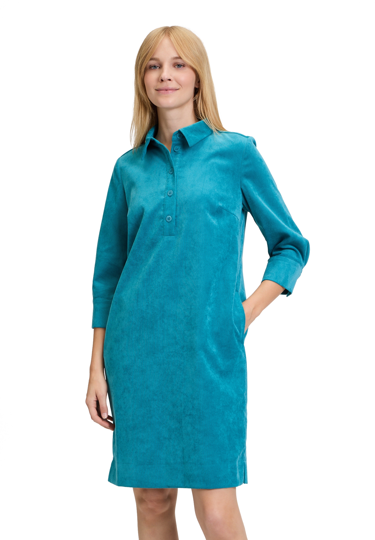 Betty&Co Druckkleid "Betty & Co Casual-Kleid mit Kragen", Material