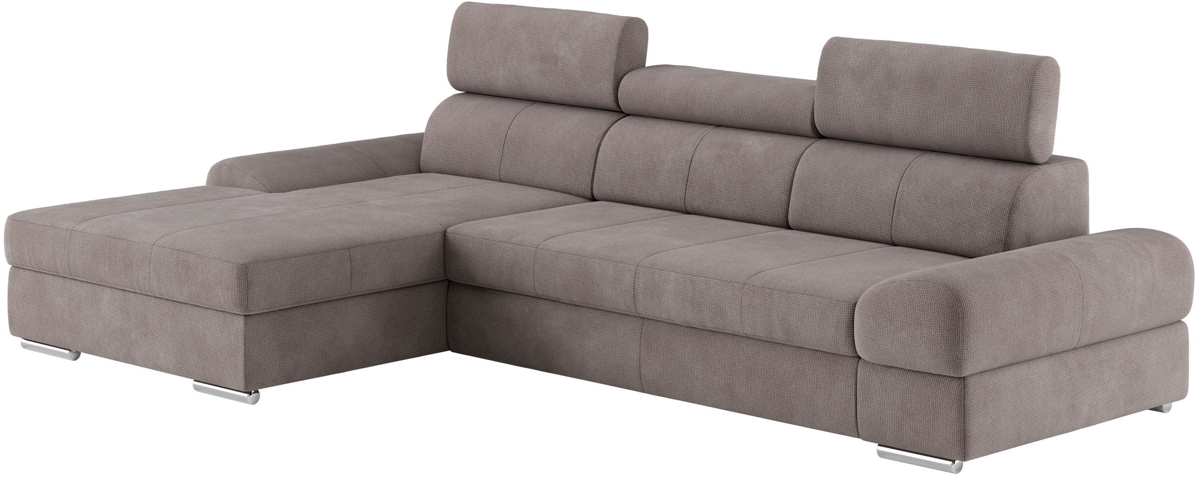sit&more Ecksofa »Broadway L-Form«, inklusive Kopfteilverstellung, wahlweise mit Bettfunktion