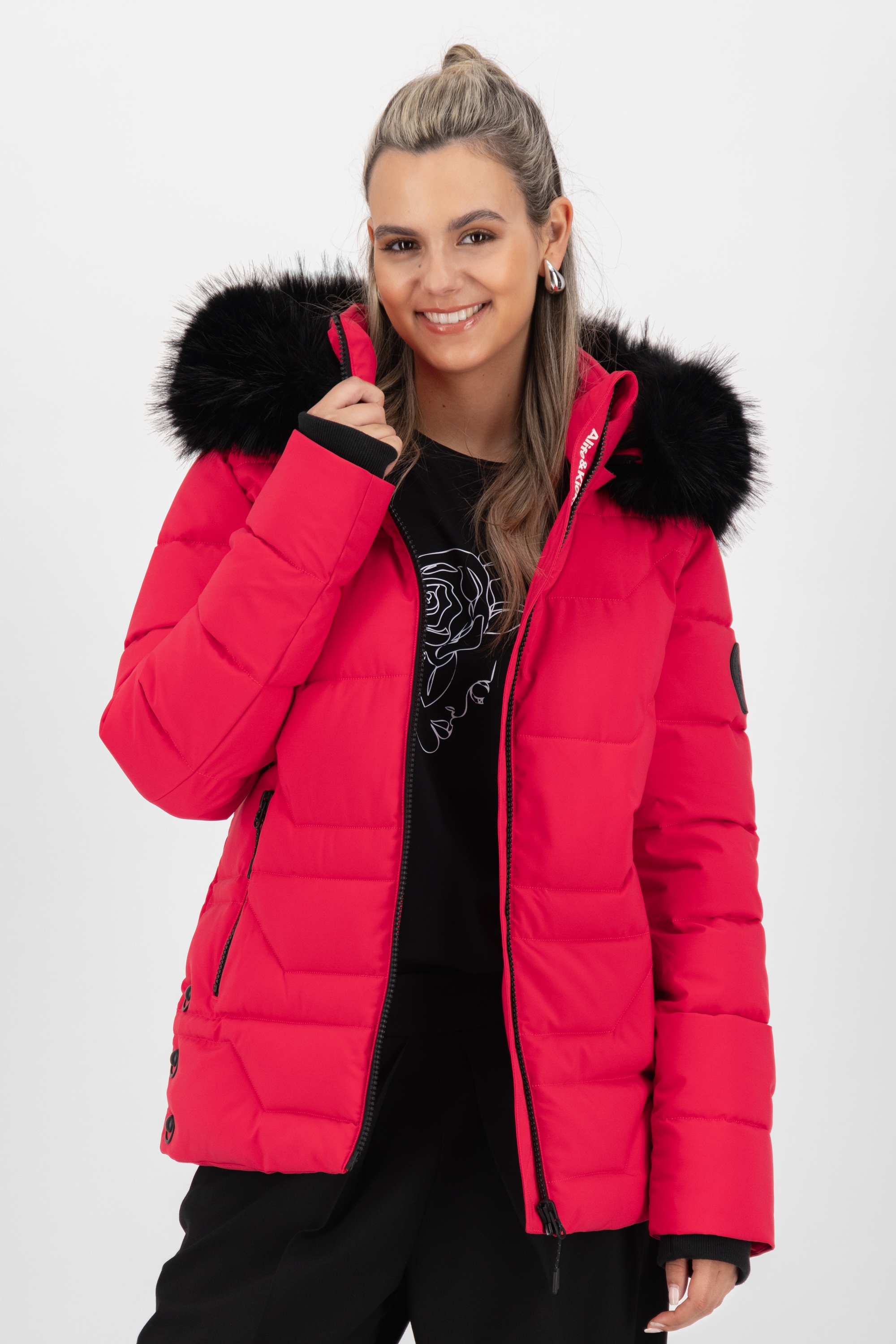 Alife & Kickin Winterjacke »Damen ZophiaAK A«, leicht taillierter Passform, Kapuze und Kunstfell sind abnehmbar