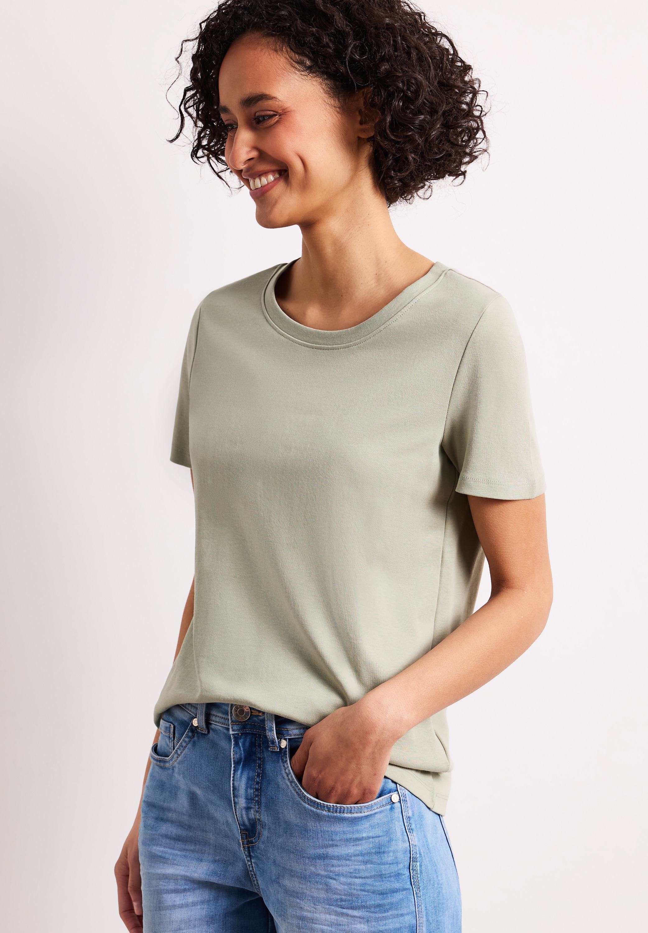 STREET ONE T-Shirt aus reiner Baumwolle