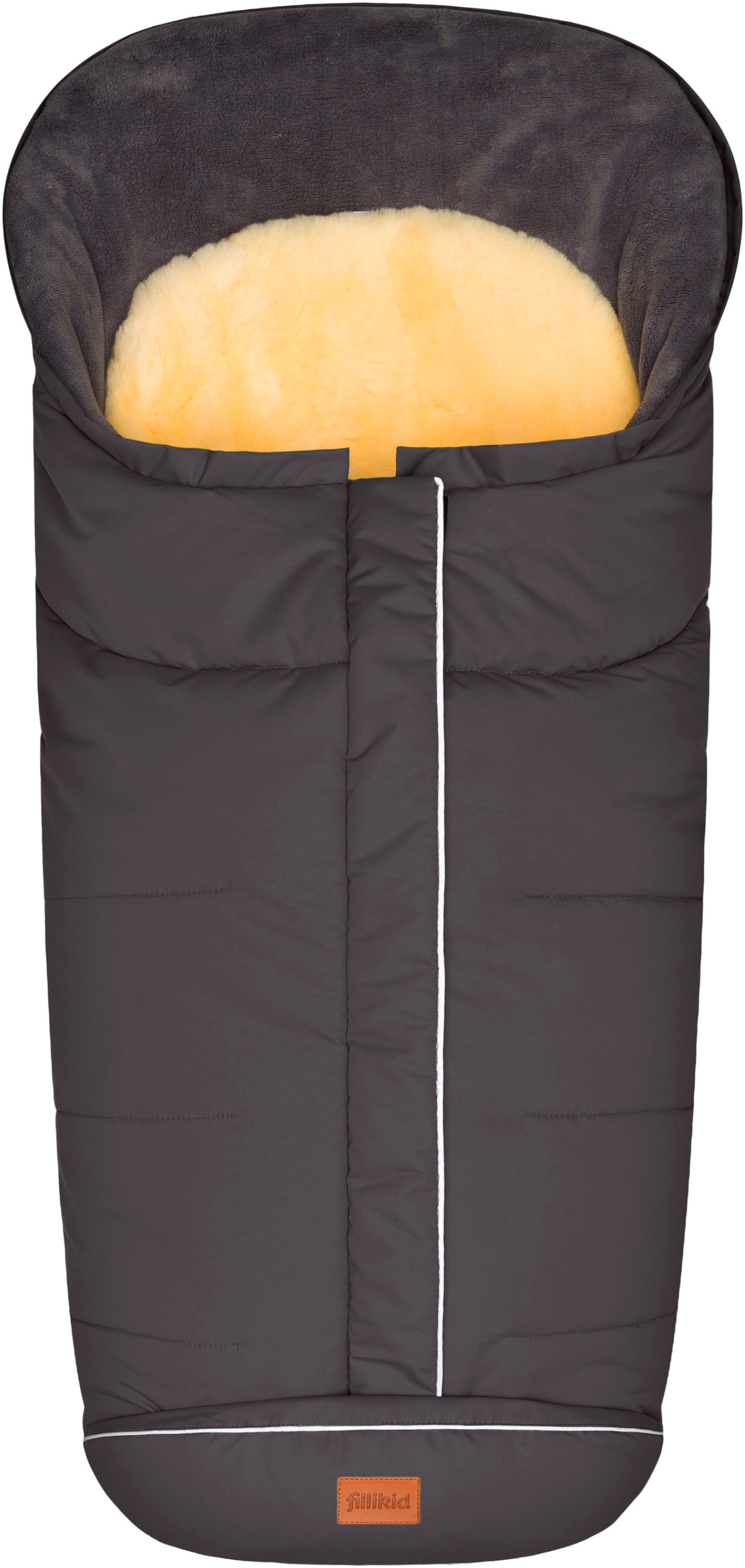 FILLIKID Kinder Fußsack "Nanga Lammfell, Winterfußsack", grau, Lammfell, Polyester, Fußsäcke