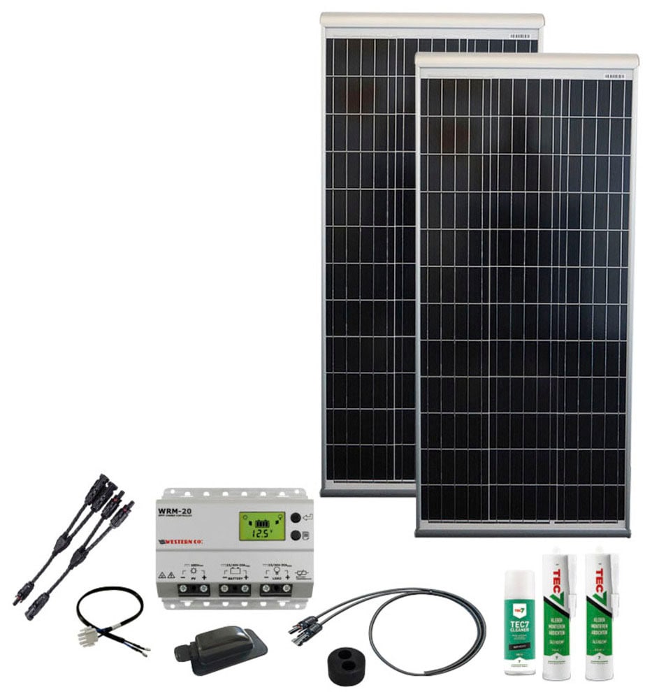PHAESUN Solaranlage "Caravan Kit, Base Camp Aero MPPT WRM20 240 W", silber, Solarmodule