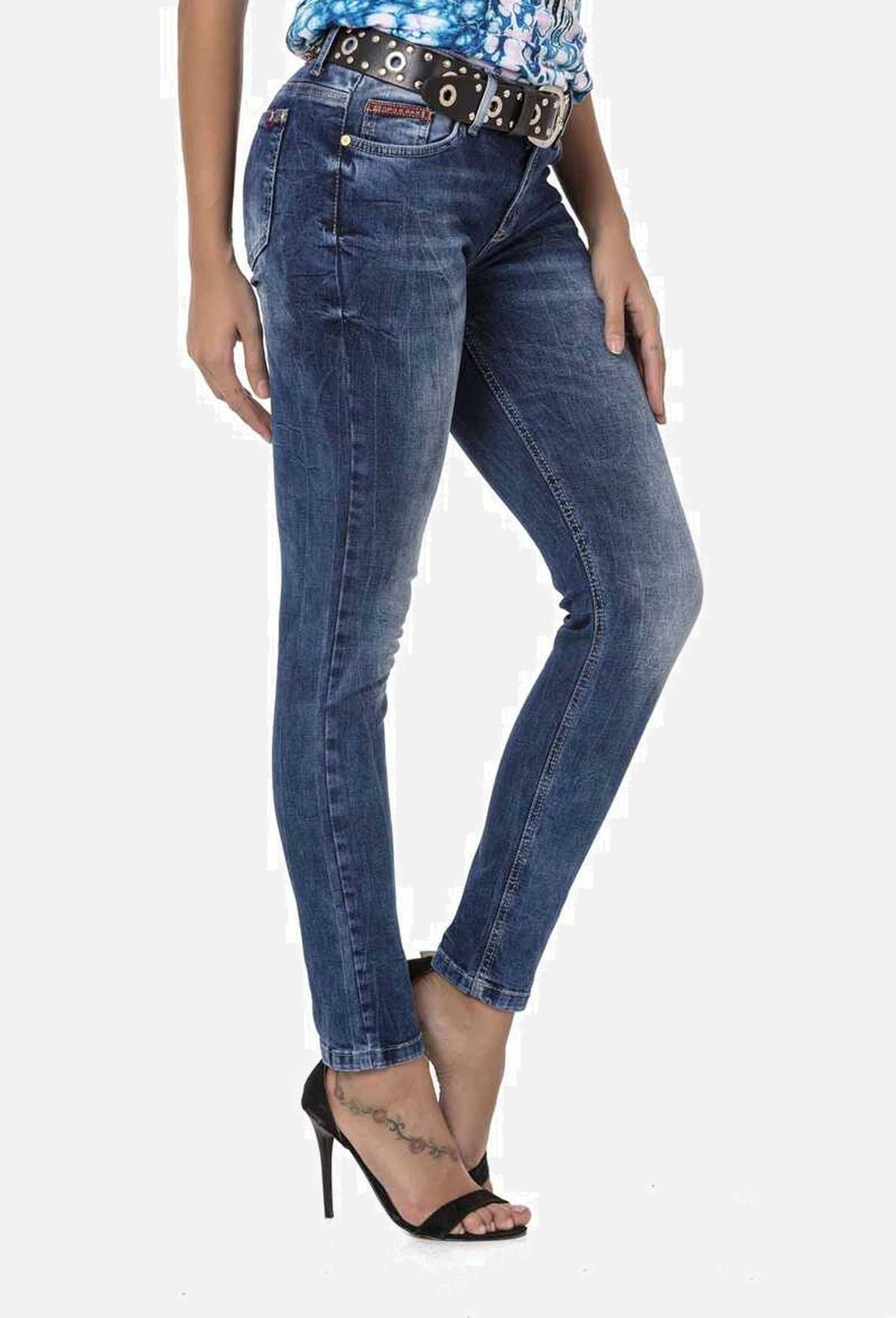 Cipo & Baxx Slim-fit-Jeans »Cipo & Baxx Jeans« Mit cooler Used-Waschung, WD461