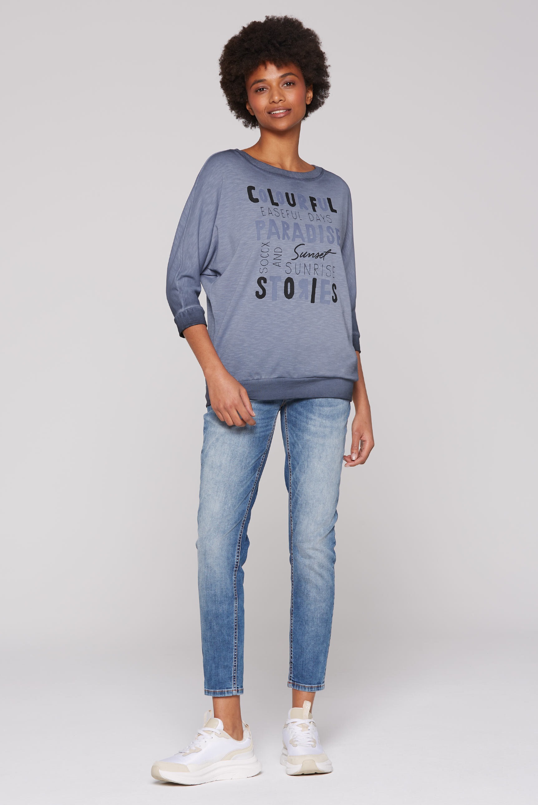 SOCCX Sweater, mit Fledermausärmeln
