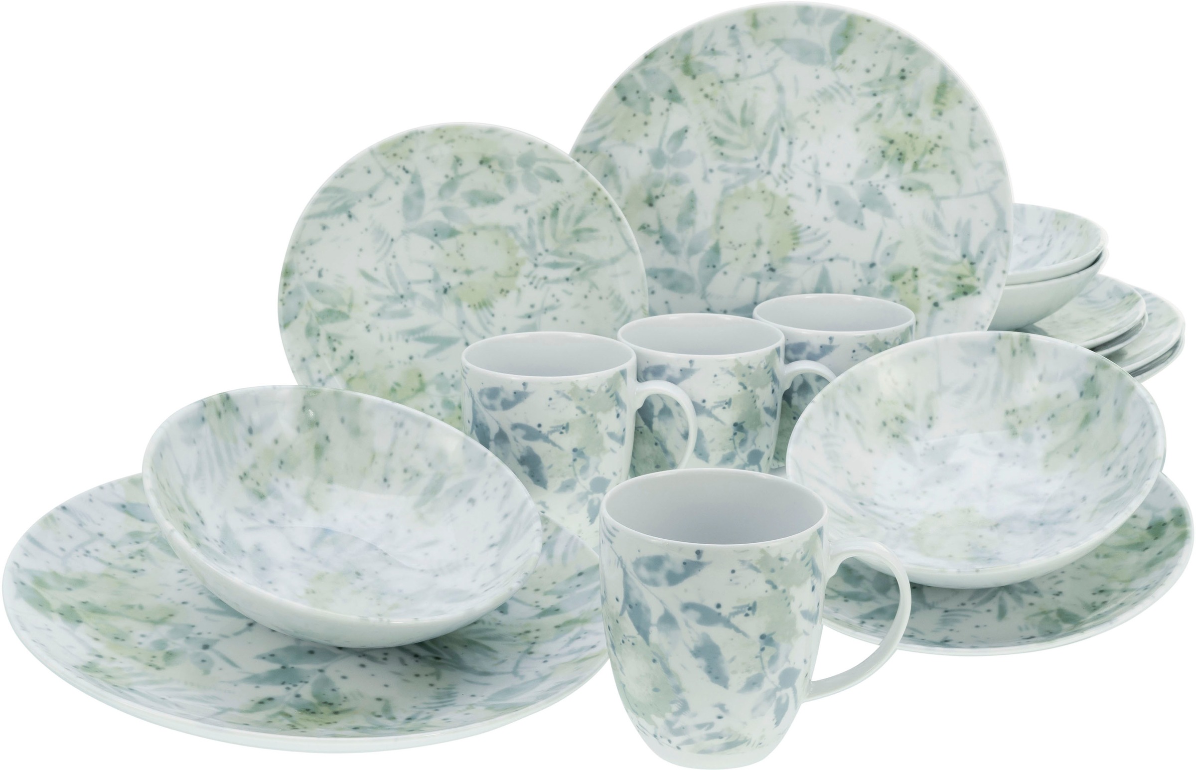 »Geschirr-Set Set, für Tropical«, 16 4 Vintage-Look, tlg., Personen Kombiservice BAUR Used-und 4 | - Kaffeeservice 16 Service, im (Set, und im Home für Personen), Teile, CreaTable Tafelservice