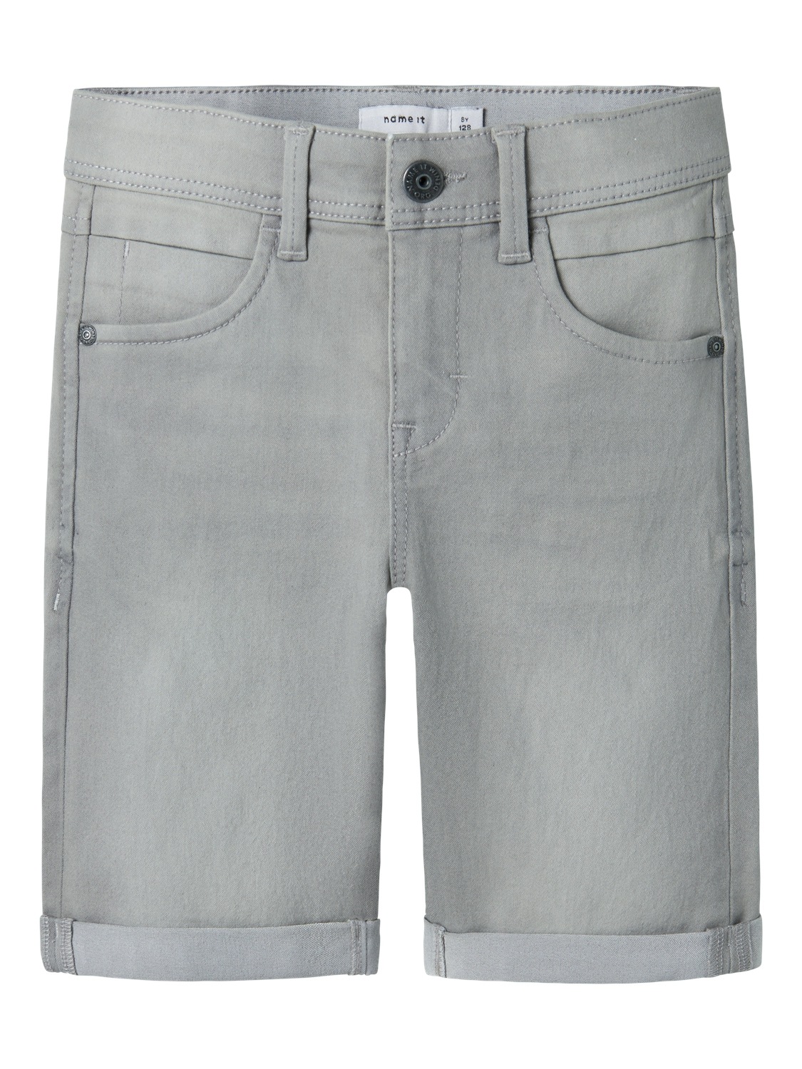 Thumbnail - Name It Jeansshorts "NKMSILAS SLIM DNM L SHORT" Baumwollmischung, Stretch, Umschlagsaum