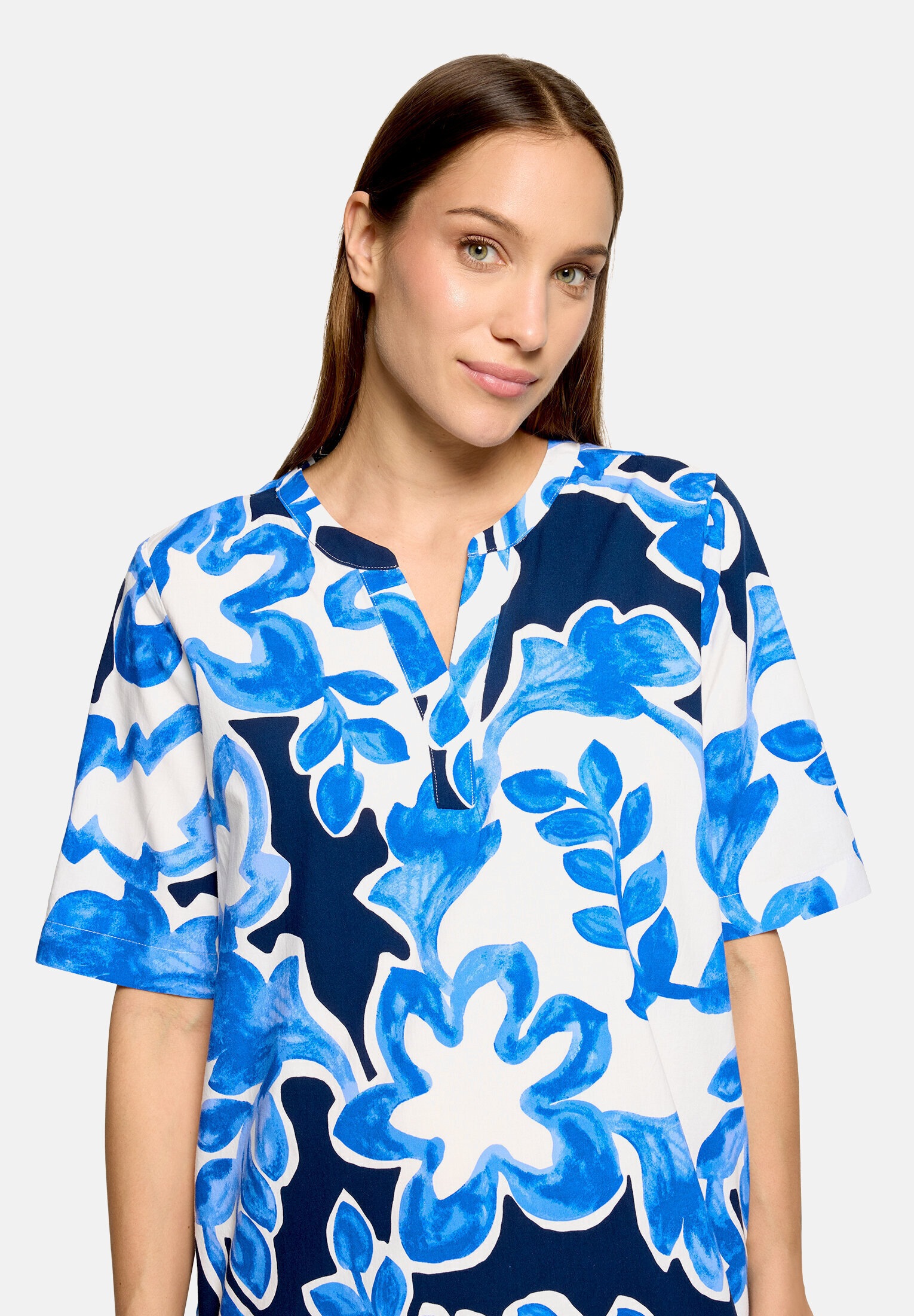 Betty&Co Hemdblusenkleid »Damen mit Print« Nahttasche