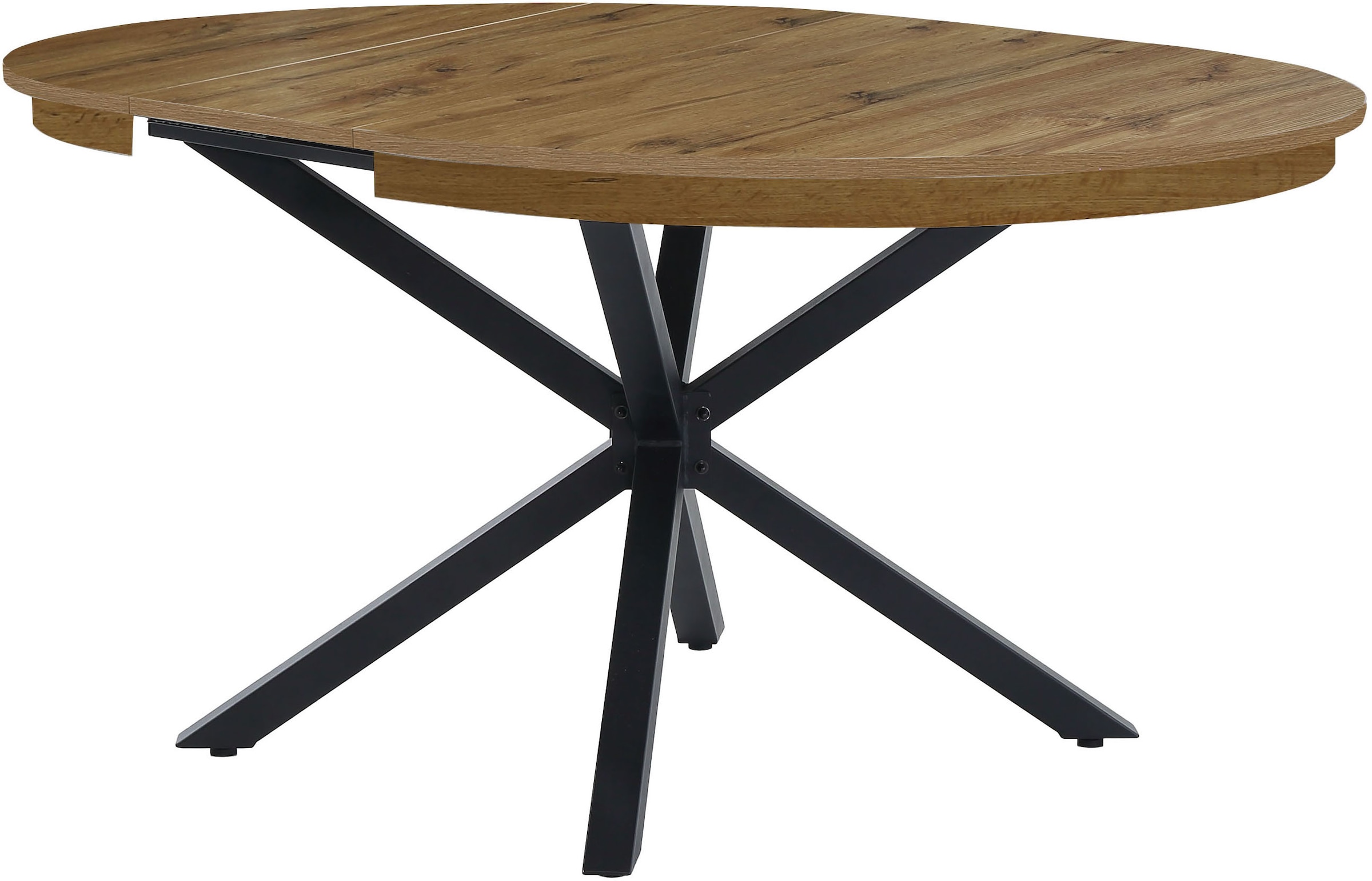 Jockenhöfer Gruppe Essgruppe »Olbia/Düren, Sitzgruppe (Set, 5-tlg., 1 Ausziehtisch und 4 Stühle)« 5 tlg. Tisch mit Butterflyauszug, 120-160 cm, Wildeiche