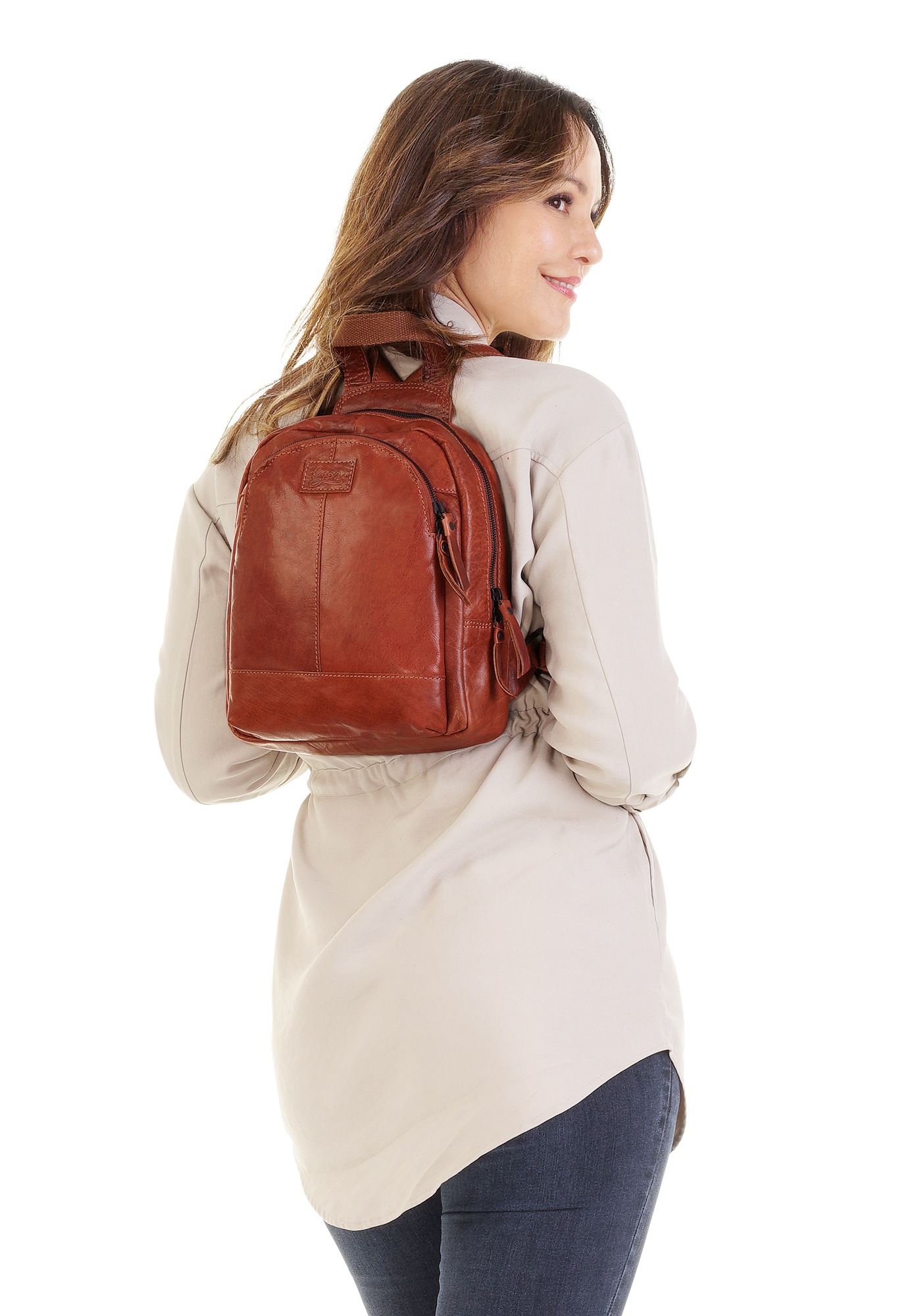 X-Zone Cityrucksack, echt Leder
