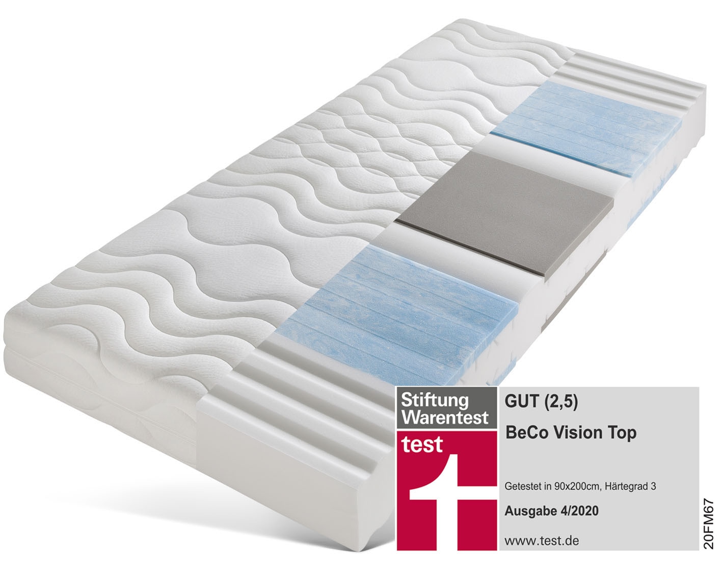 Beco Komfortschaummatratze »Vision Top«, 22 cm cm hoch, Raumgewicht: 35  kg/m³, (1 St.), Matratze in diversen Härtegraden und Größen, atmungsaktive  Matratze kaufen | BAUR