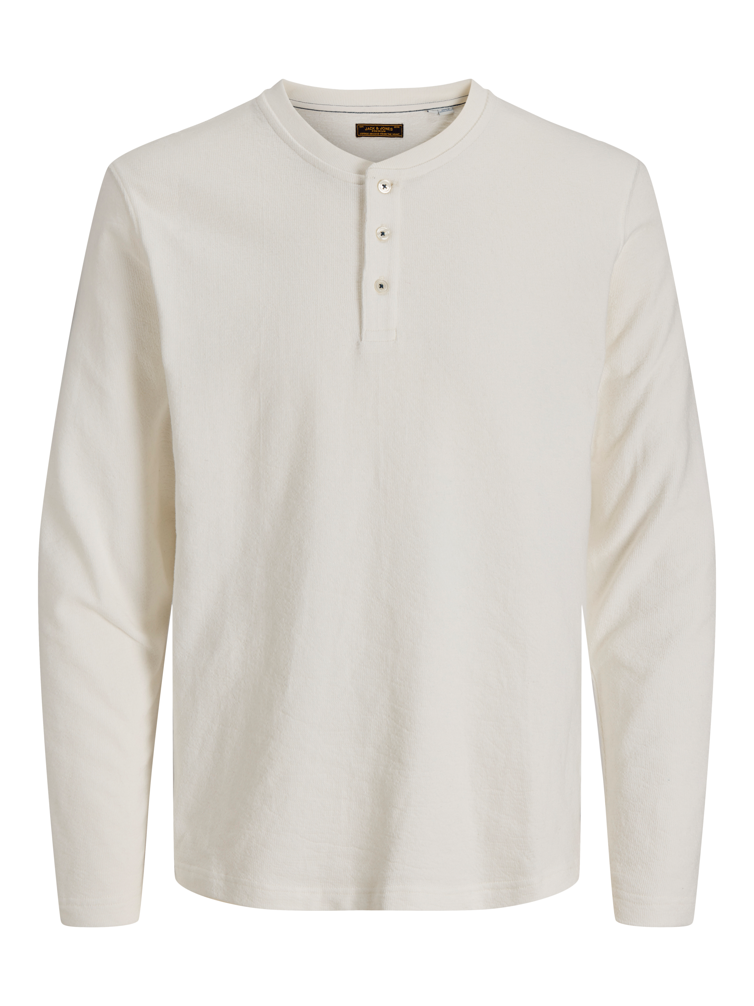 Jack & Jones Langarmshirt "JPRBLUASHER LS HENLEY TEE" Baumwolle, regular fit