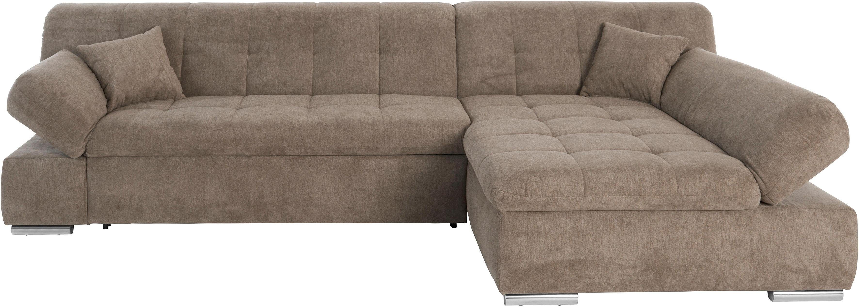 DOMO collection "MONA 297x173 cm, modern und komfortabel" whlw. mit Bettfunktion, L-Form