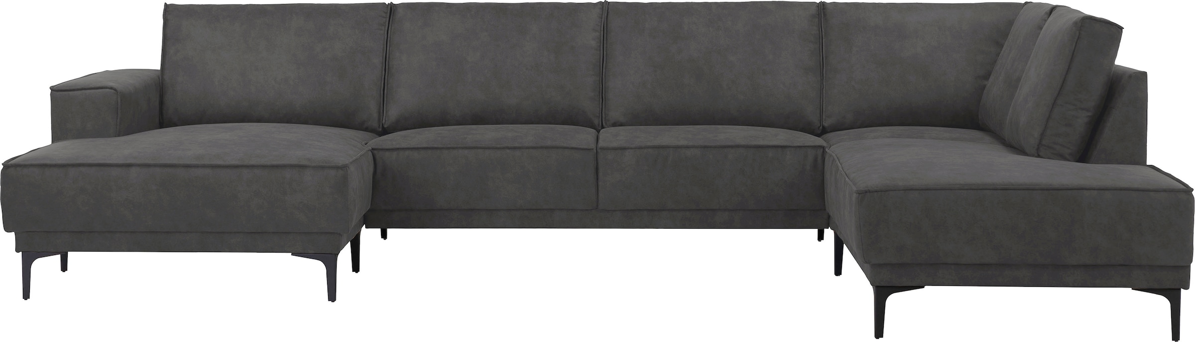 Places of Style Wohnlandschaft "XXL Sofa Oland, Struktur, Flachgewebe, Luxu günstig online kaufen