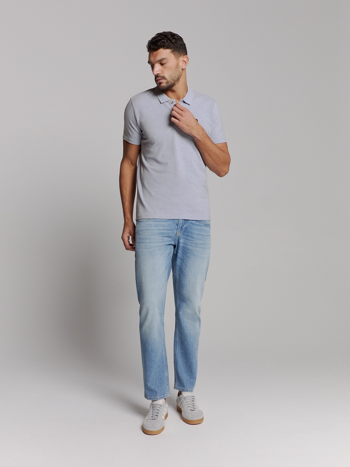 NO EXCESS Poloshirt »No Excess Poloshirt Polo Melange«