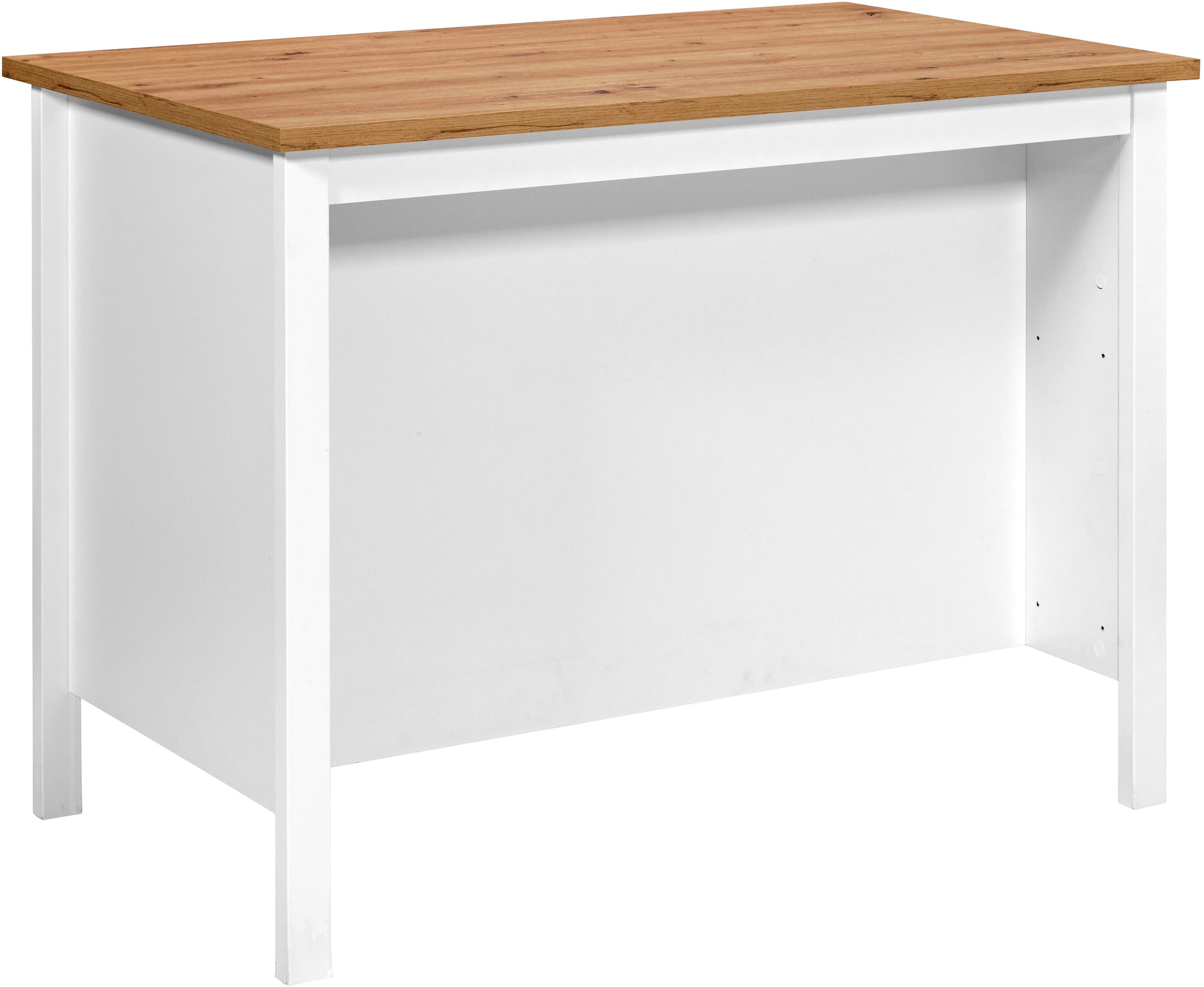 Inter Link Bartisch »Enoli im Skandi Look, multifunktional für Küche & Essbereich, Weiss« 1 Stk. tlg. Kücheninsel mit Soft-Close, Platz für 2 Hocker, 124x75x91 cm