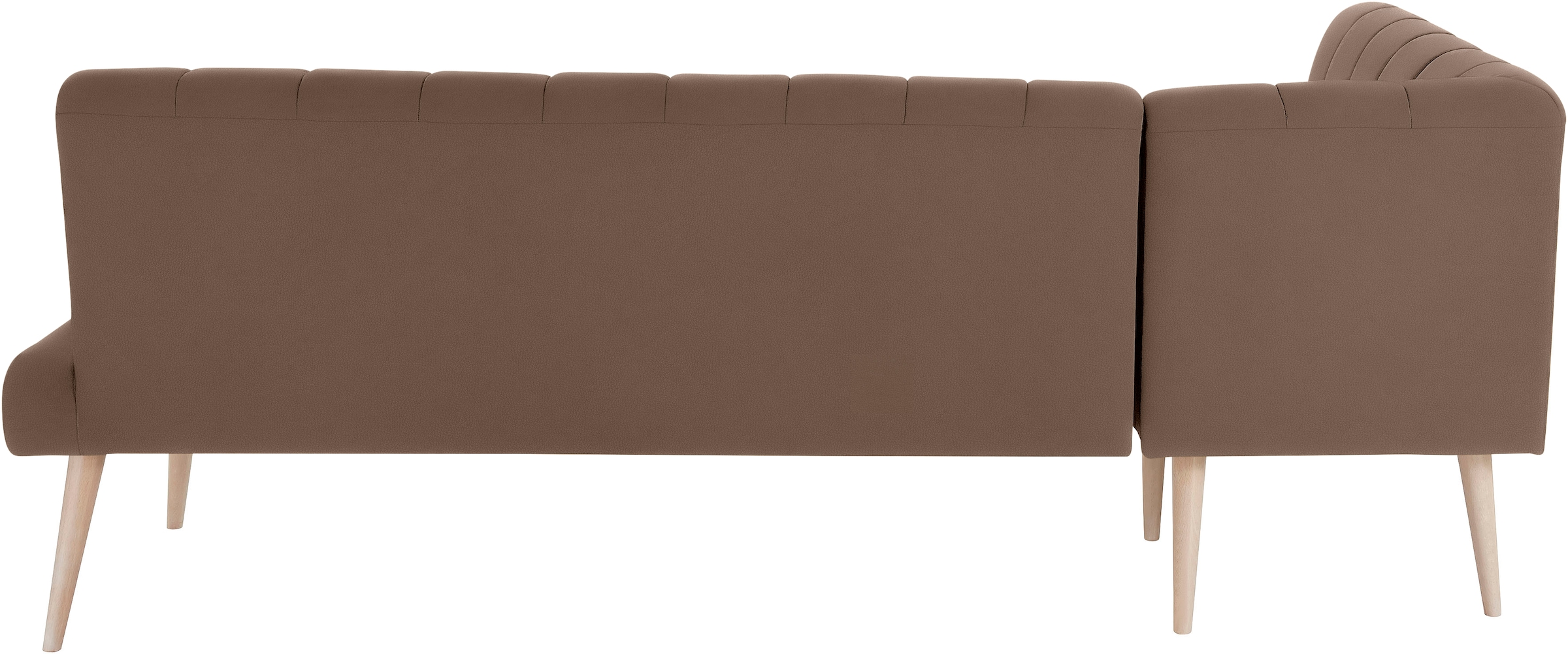 exxpo - sofa fashion Eckbank »Costa, moderne Rückensteppung, bequem und elegant, hoher Holzfuß«, hochwertig verarbeitet, Frei im Raum stellbar