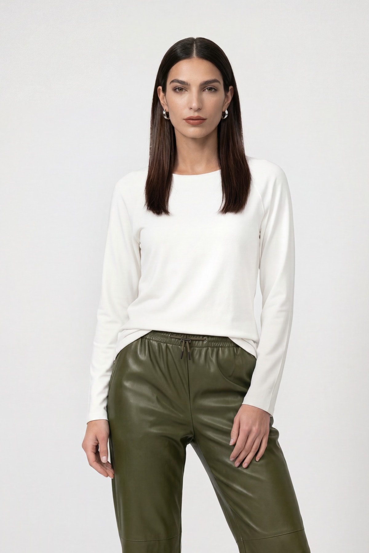 Monari Langarmshirt »Basic« aus weichem Viskose-Modal-Mix, Rundhals