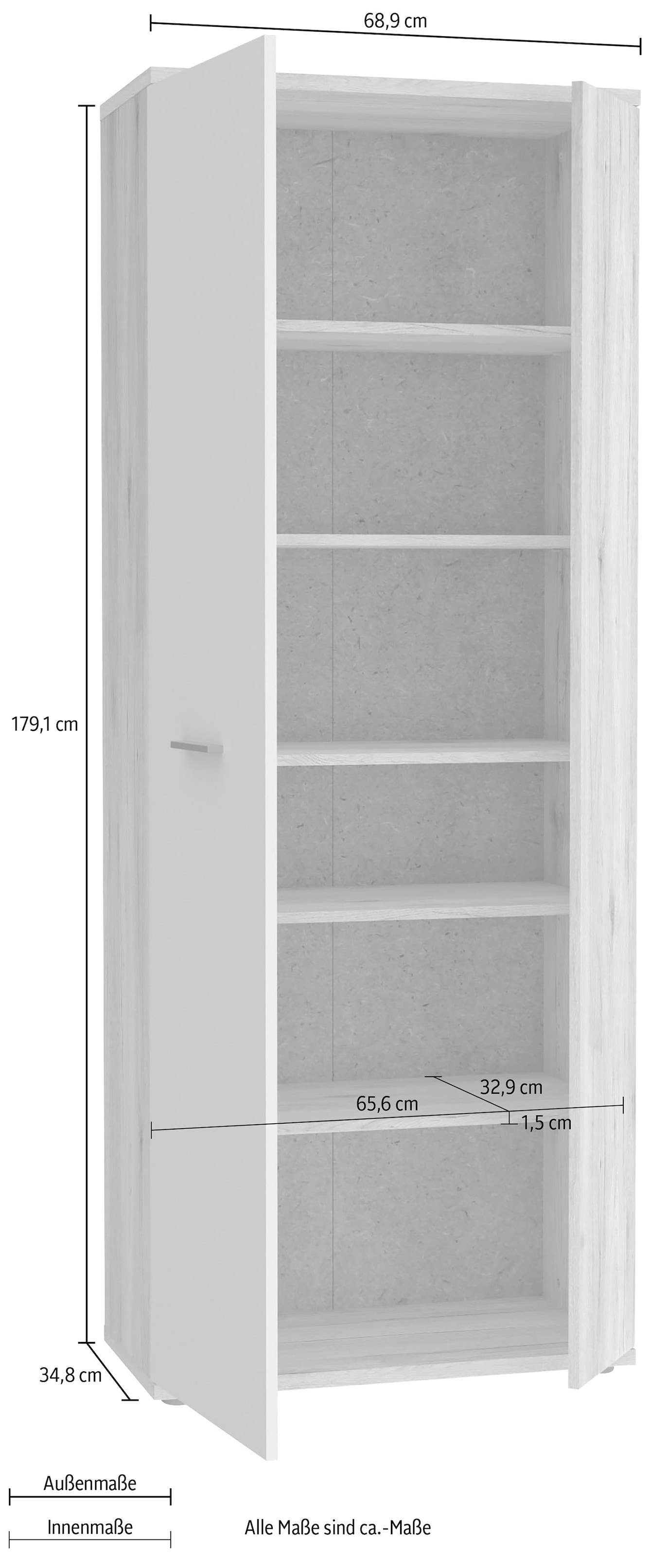 FORTE Schuhschrank »Netty«, Höhe cm ca, BAUR 179 