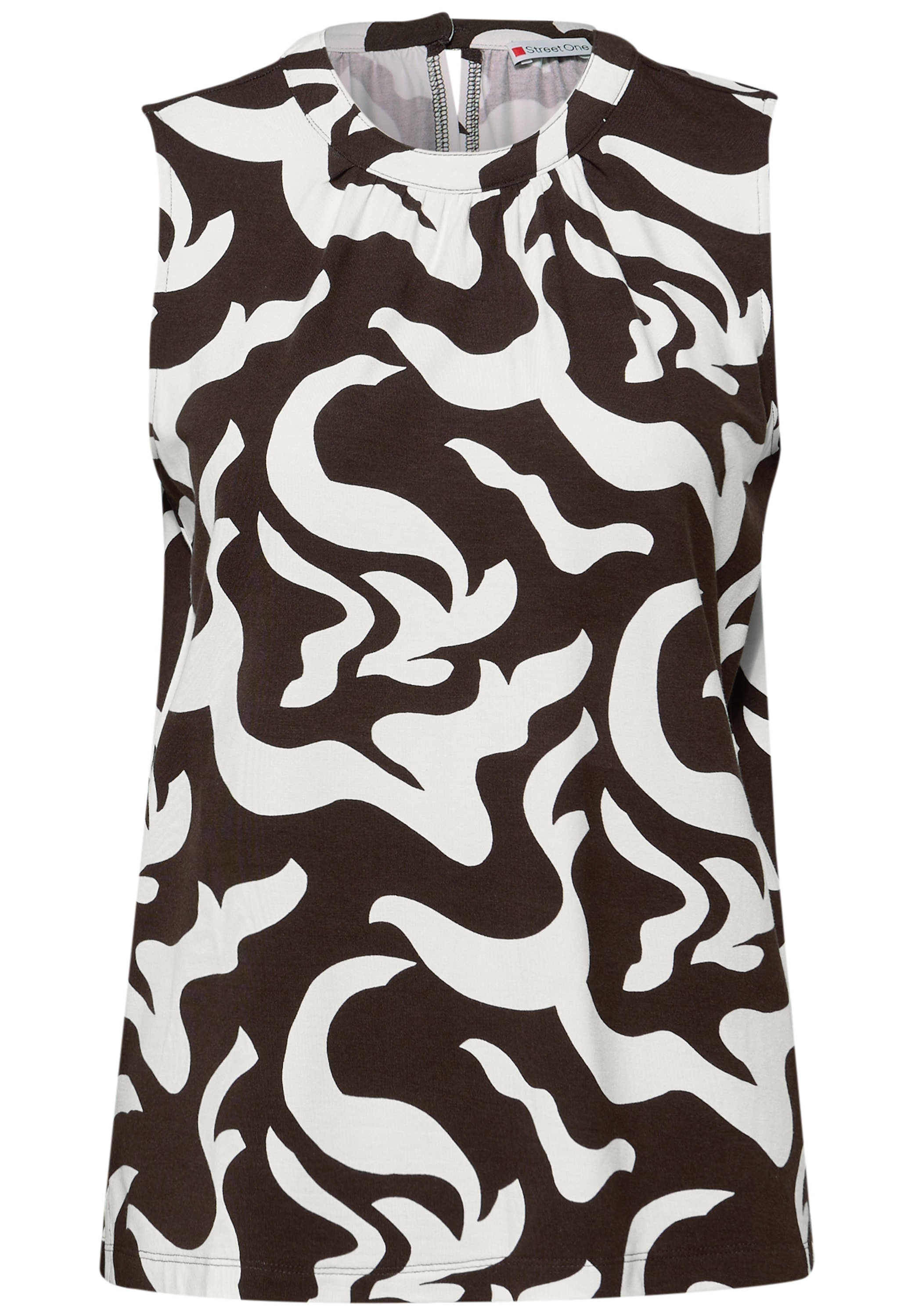 STREET ONE Rundhalsshirt Rundhalsausschnitt