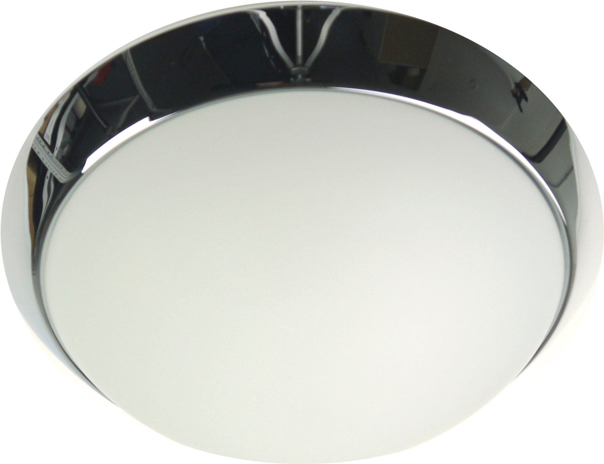 "NIERMANN LED Deckenleuchte ""Opal matt, Dekorring Chrom, HF Sensor, LED"", grau (chrom), 1, Ø 40cm, 1 Stk., Leuchten, LED Deckenleuchte"
