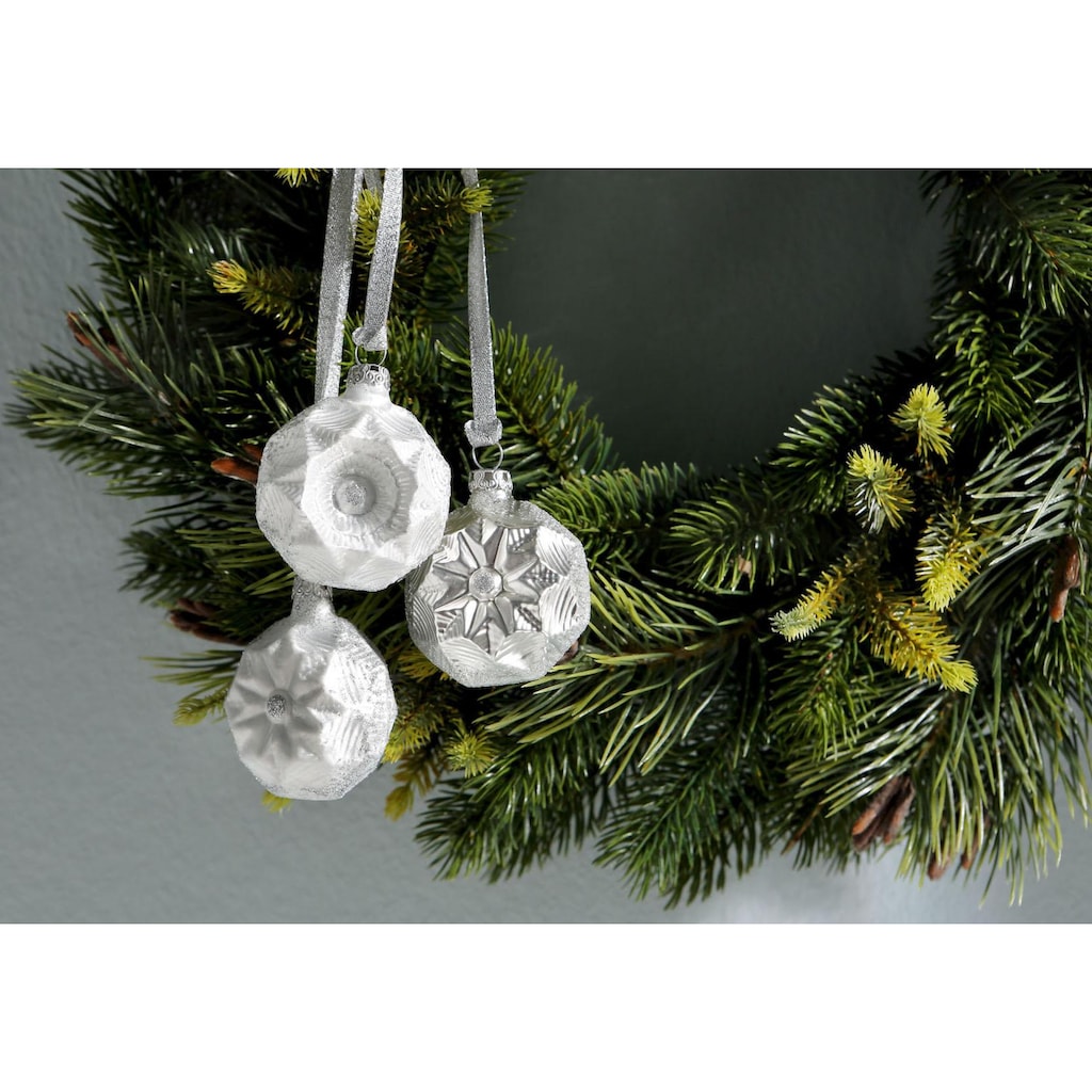 Thüringer Glasdesign Christbaumschmuck »Eisprinzessin, Weihnachtsdeko, Christbaumschmuck«, (Set, 6 tlg.)