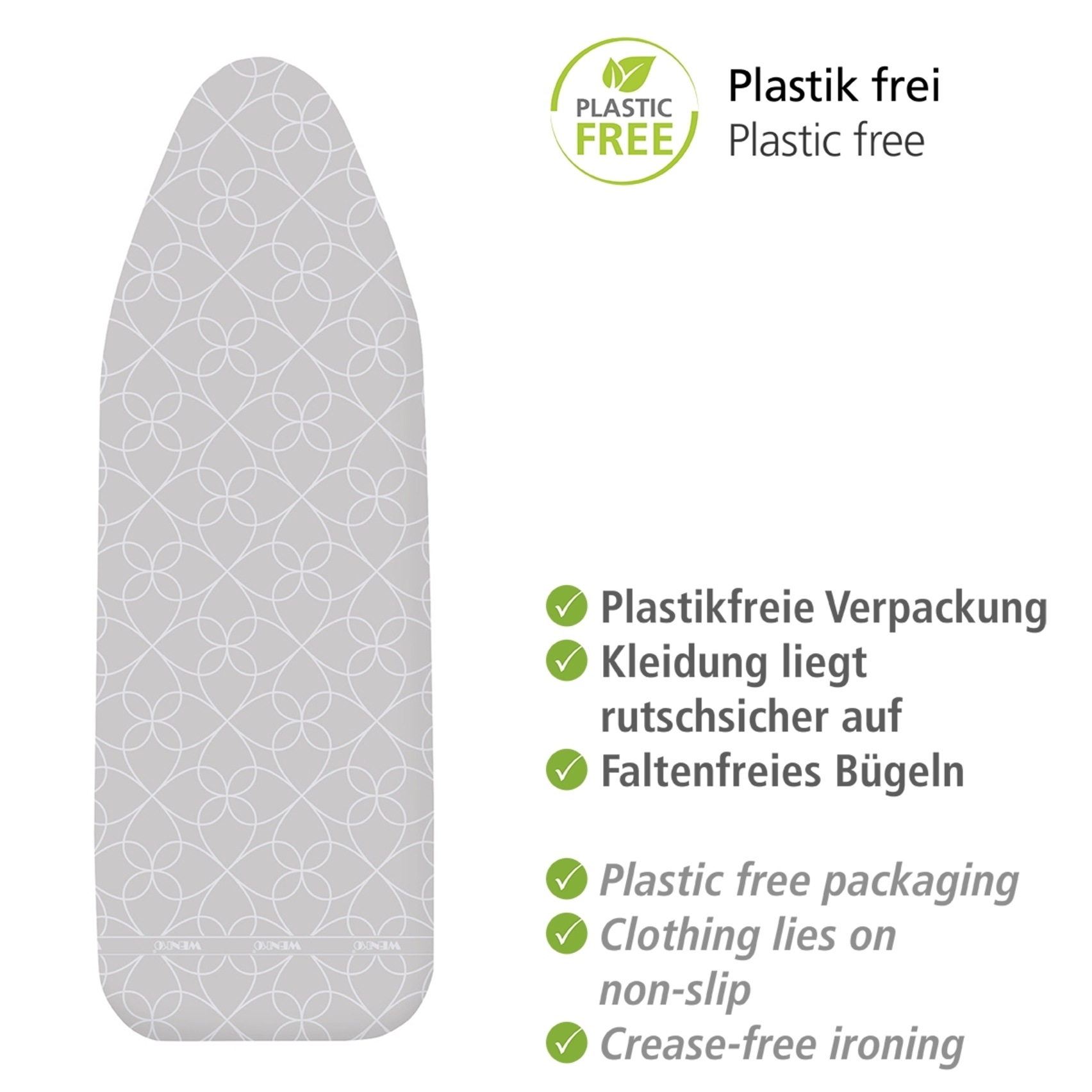 WENKO Bügelbrettbezug »Modell Alu« aluminiumbeschichtet, Schaumstoffpolsterung, Easy-Clip